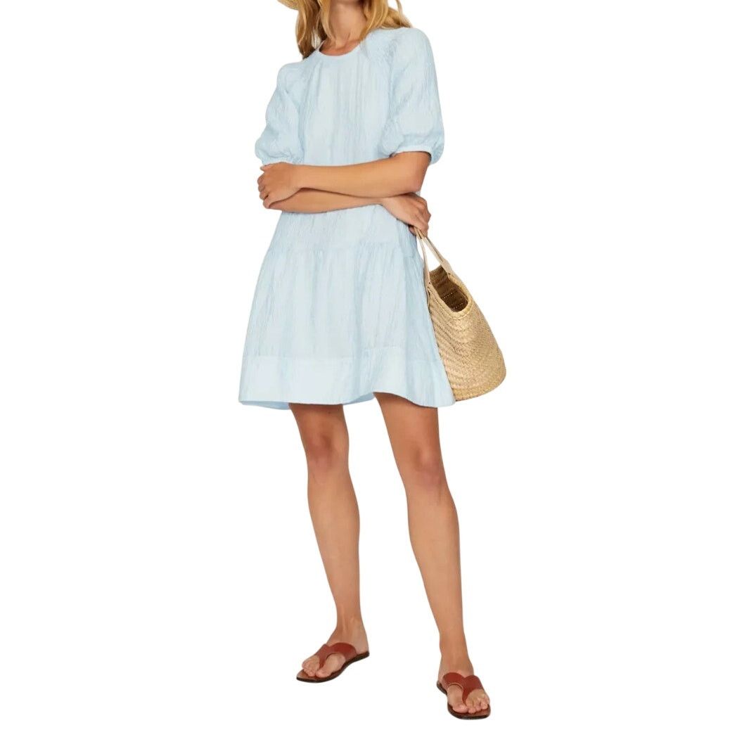 Club Monaco Club Monaco Tiered Cloud Dress in Blue, Size L Size L / US 10 / IT 46 - 2 Thumbnail
