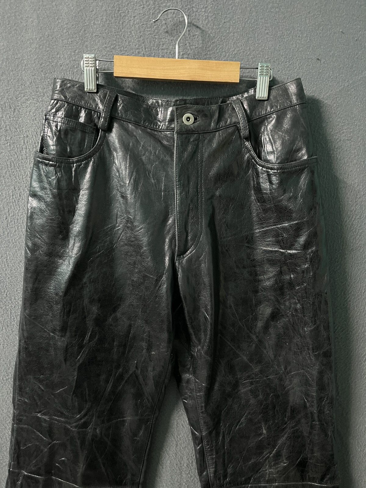 Japanese Brand Fifth Corner Cowhide Leather Pants Size US 30 / EU 46 - 3 Thumbnail