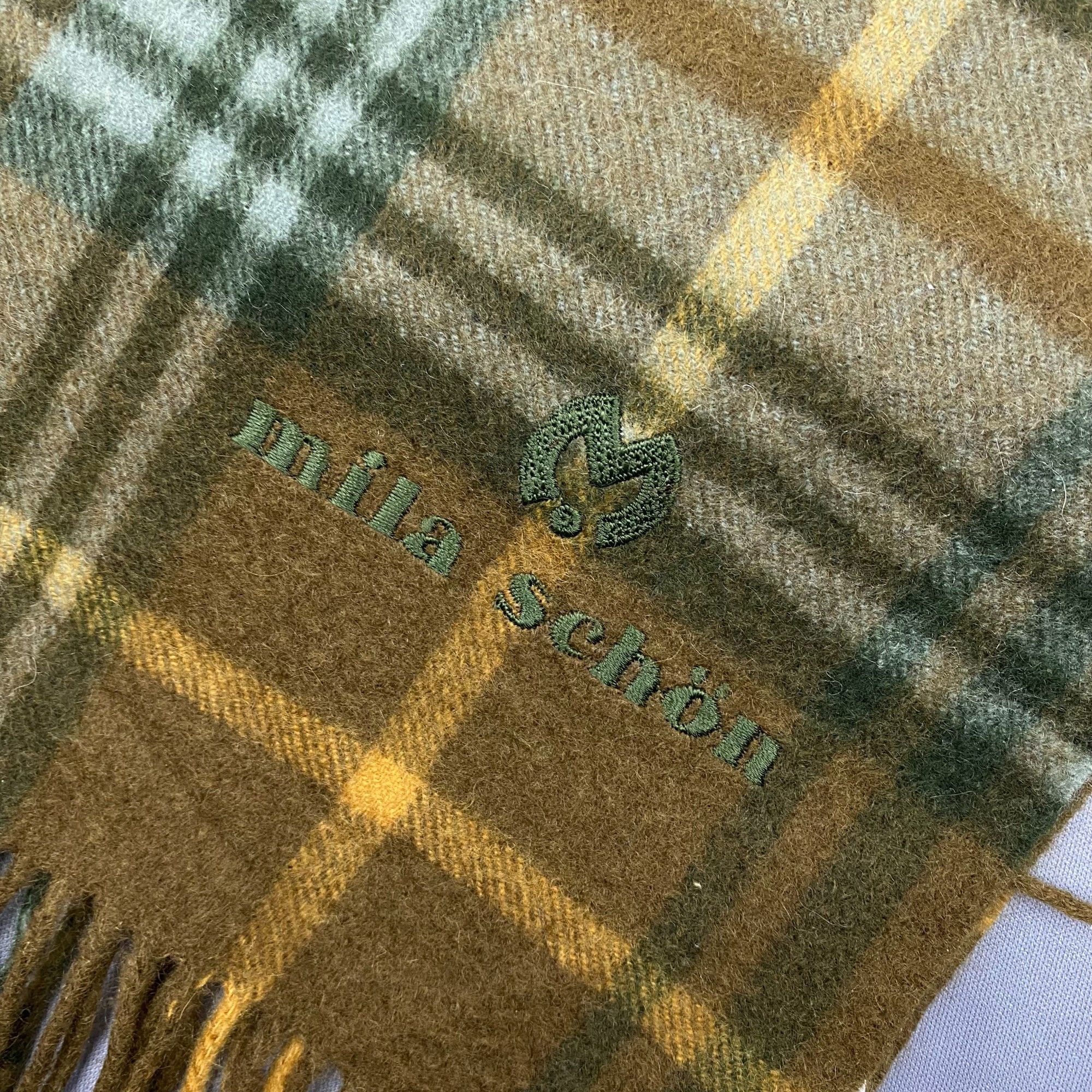 Mila Schon Vintage Mila Schon Scarf Muffler Plaid Cashmere Scarves Size ONE SIZE - 4 Thumbnail
