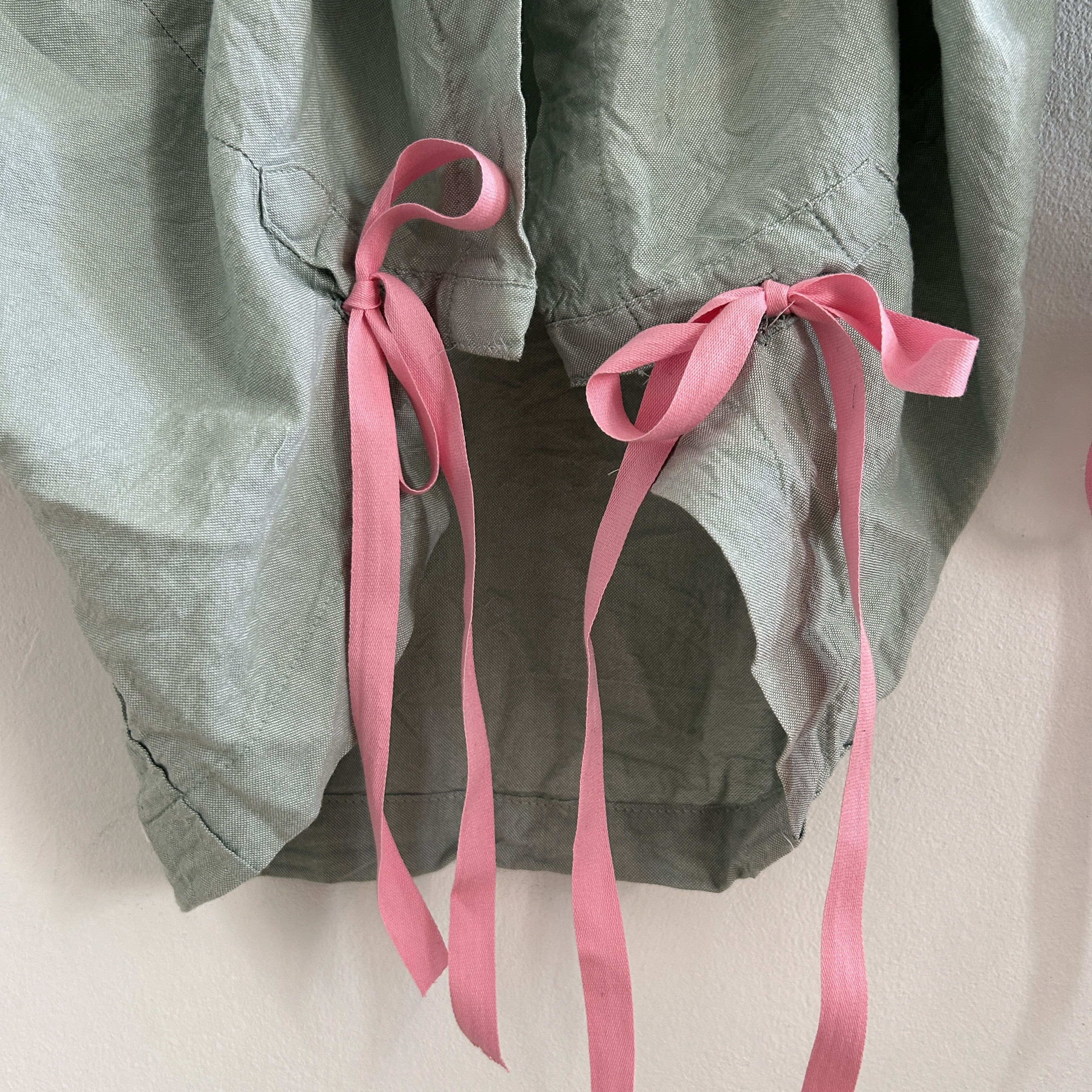 Custommade Reworked Vintage Ruffle Gren Shirt with Tied Cuffs Size XL / US 12-14 / IT 48-50 - 14 Thumbnail