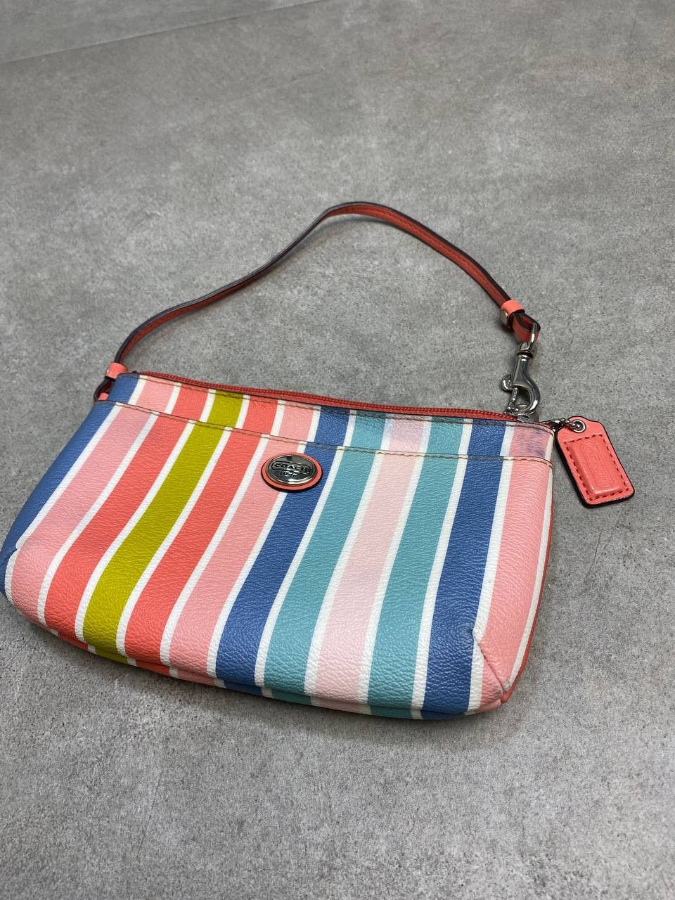 Coach Coach F51319 Peyton Multistripe Wristlet Clutch Bag Size ONE SIZE - 9 Thumbnail