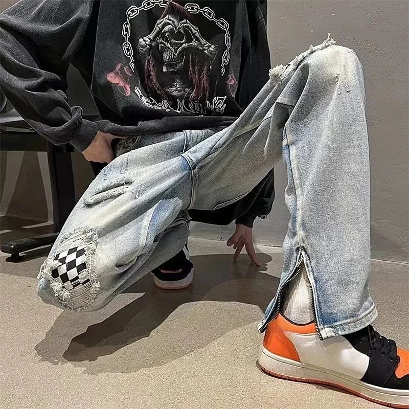 Japanese Brand × Jean Men Ripped Cowboy Jeans Pants Size US 31 - 4 Thumbnail