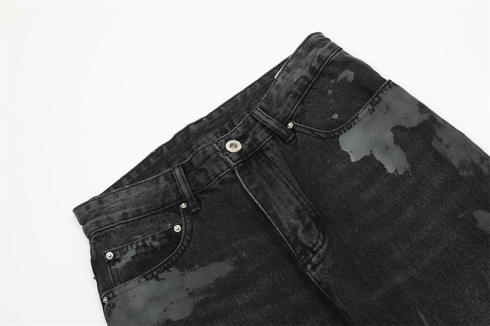 Japanese Brand × Jean Punk distressed washed ink-spattered casual ripped jeans Size US 34 / EU 50 - 4 Thumbnail