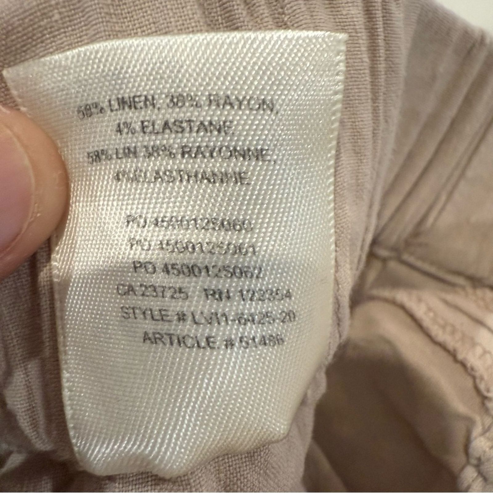 Aritzia Babaton Aritizia Italian Linen Crop Trouser Pant Womens XXS Size 24" / US 00 / IT 34 - 9 Thumbnail
