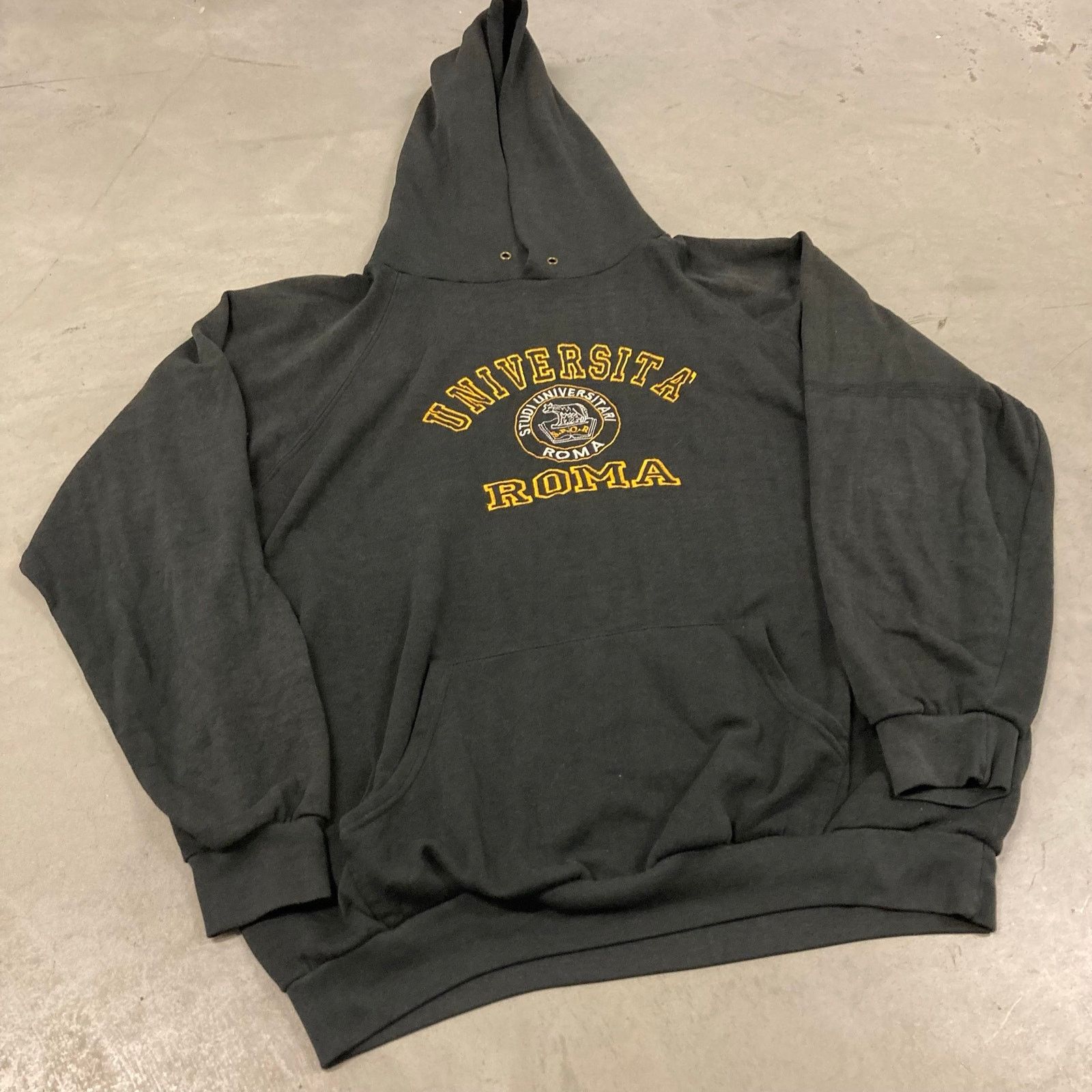 Vintage vintage 90s university of Rome raglan hoodie Size US XL / EU 56 / 4 - 1 Thumbnail