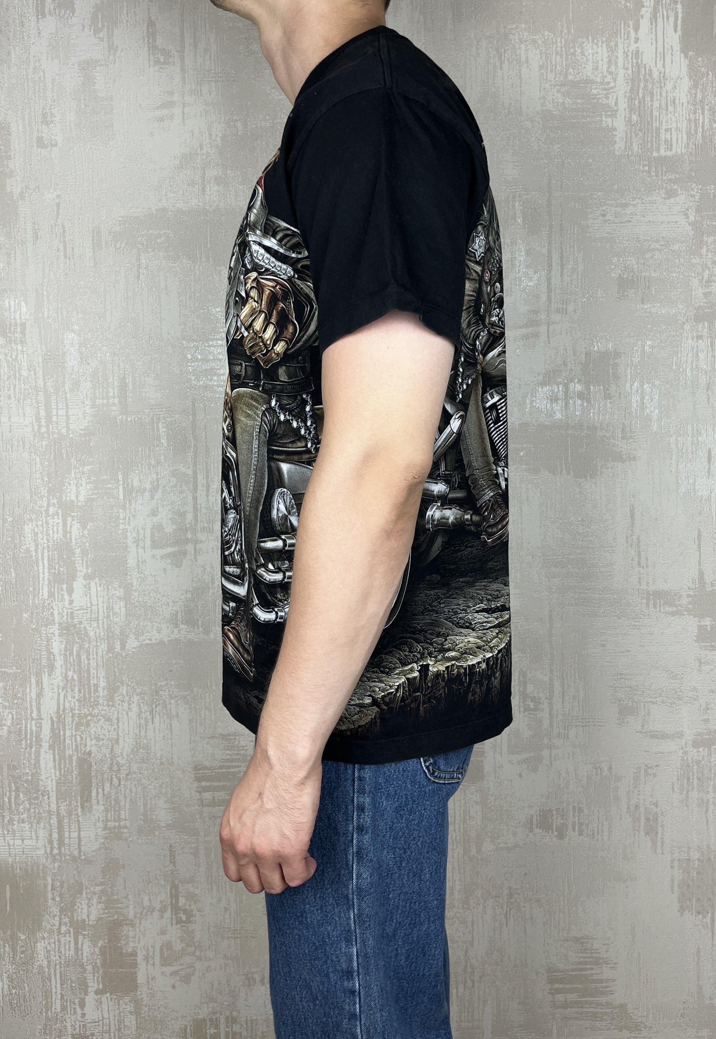 Vintage Rock Chang Skull Biker Motorcycle Chopper Vintage T-shirt Size US L / EU 52-54 / 3 - 2 Thumbnail
