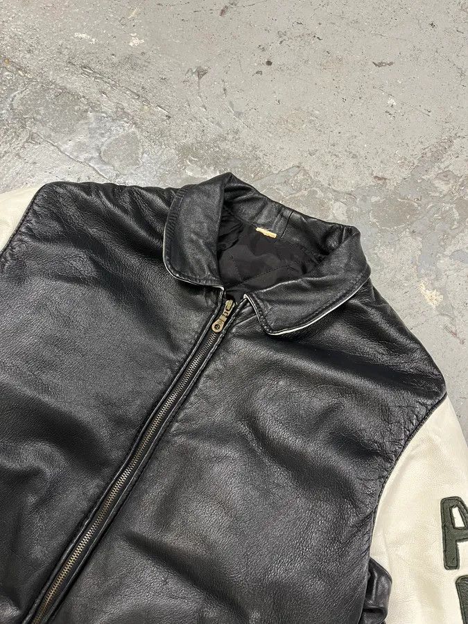 Vintage 2000s Algeria Traditional Black Leather Bomber Jacket Size US M / EU 48-50 / 2 - 7 Thumbnail