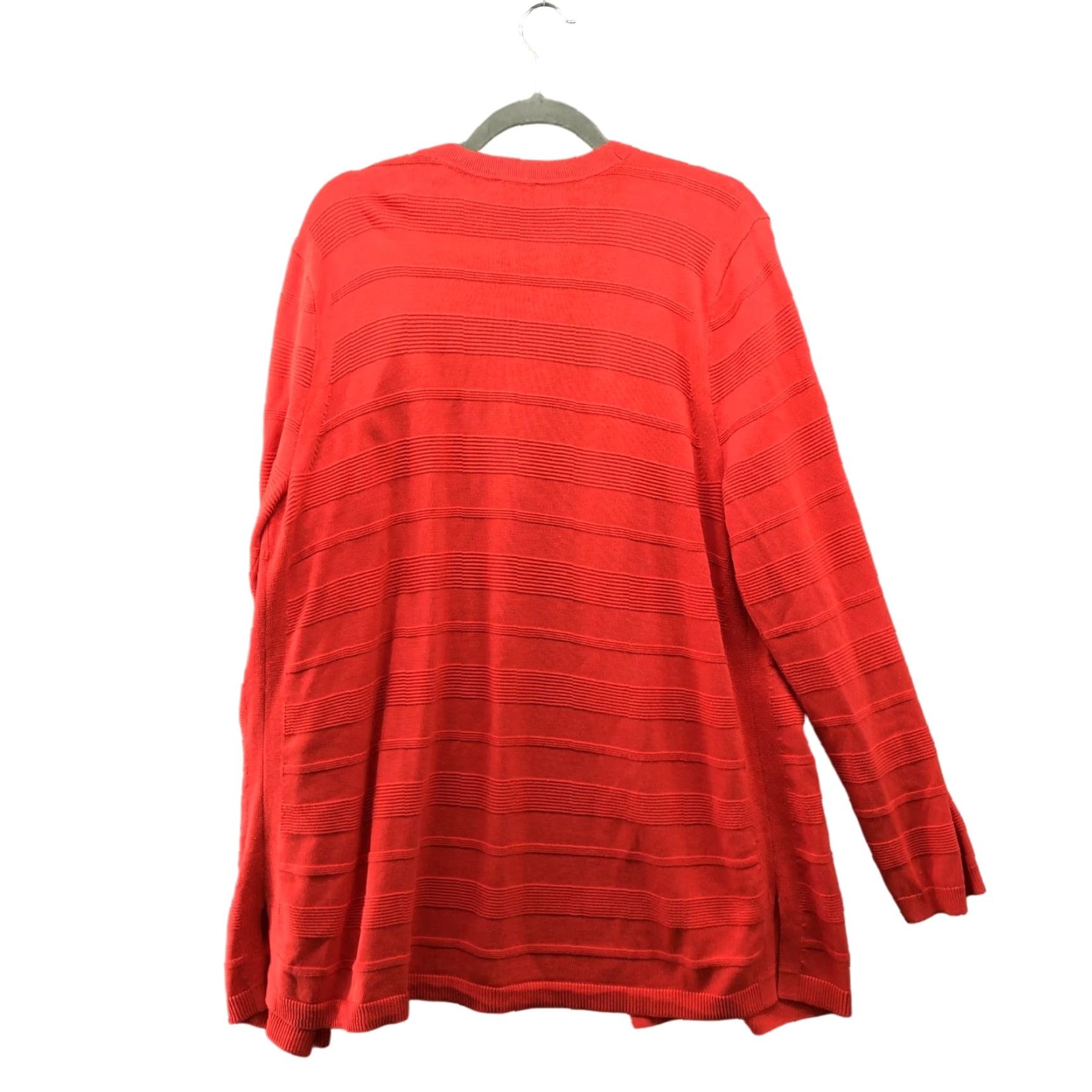 Talbots VINTAGE Talbots Cardigan Sweater Womens XL Red Solid Longline Casual Open Front Classic Size XL / US 12-14 / IT 48-50 - 2 Thumbnail
