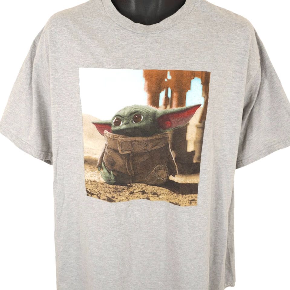 Star Wars VINTAGE: No Star Wars The Mandalorian T Shirt Mens XL Gray Grogu TV Series Shirt Mens XL Gray Star Wars Size US XL / EU 56 / 4 - 2 Thumbnail