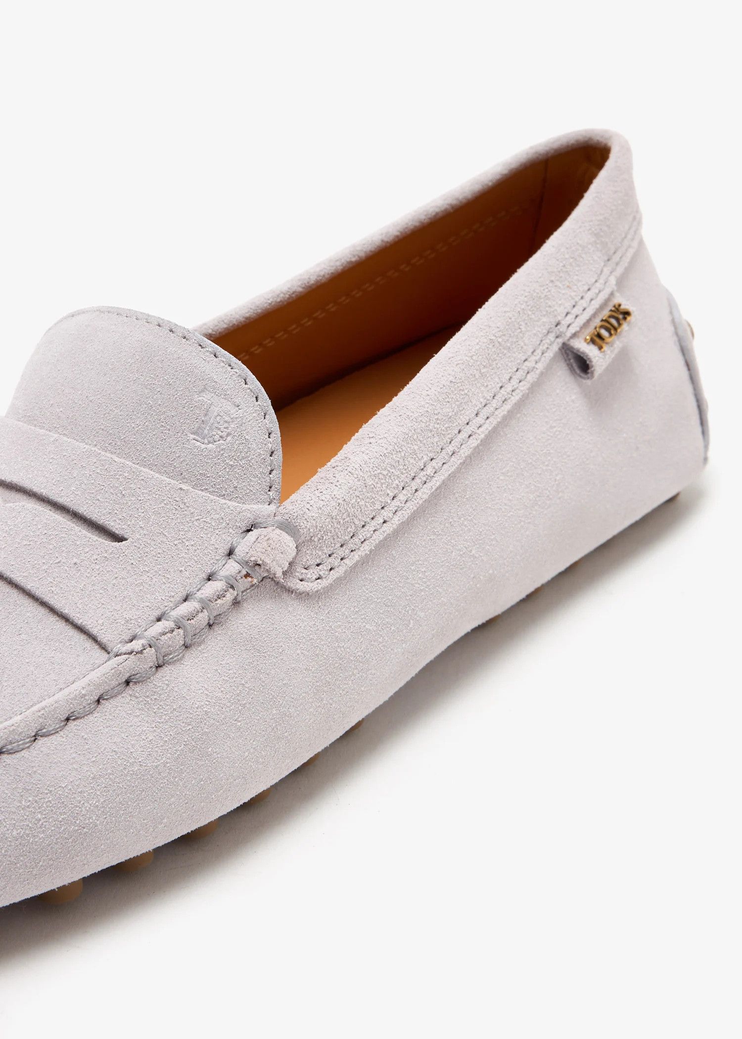 Tod's o1s22i1n0325 Suede & Leather Driving Loafers in Light Lilac Size US 6 / IT 36 - 2 Thumbnail