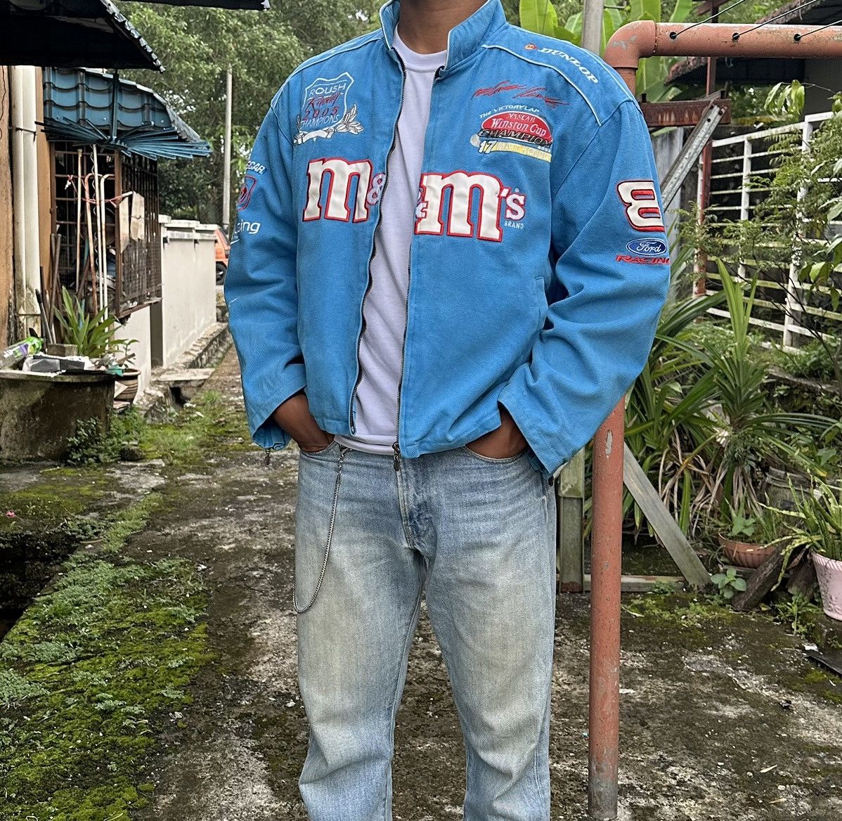 NASCAR 👹Vintage NASCAR M&Ms MATT KENSETH Bomber Jacket Size US M / EU 48-50 / 2 - 5 Thumbnail