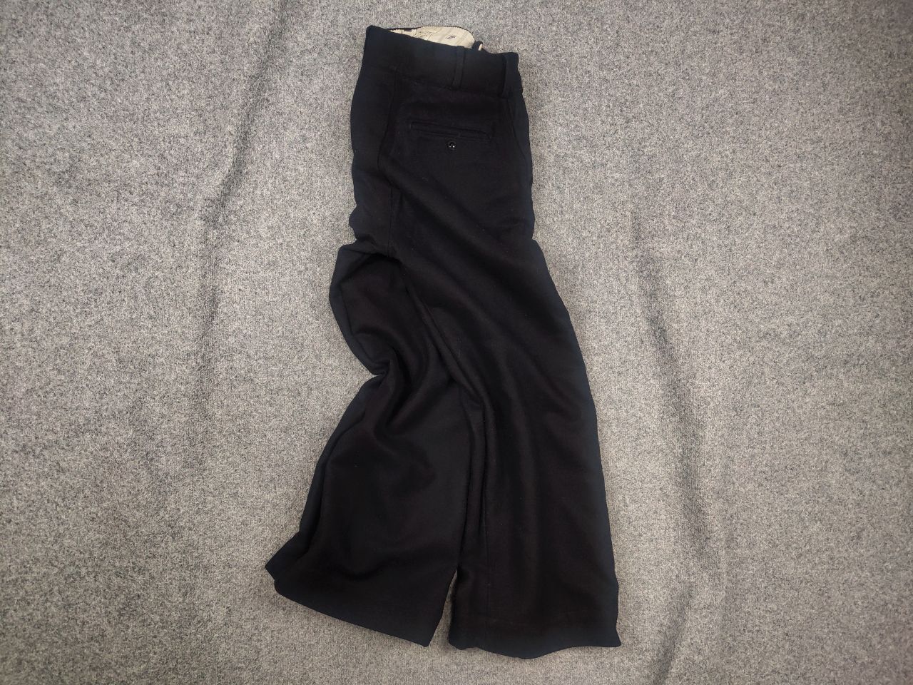Vintage Vintage 60s Trouser Serge Fly Front Army Wool Military Pants Size US 29 - 1 Thumbnail