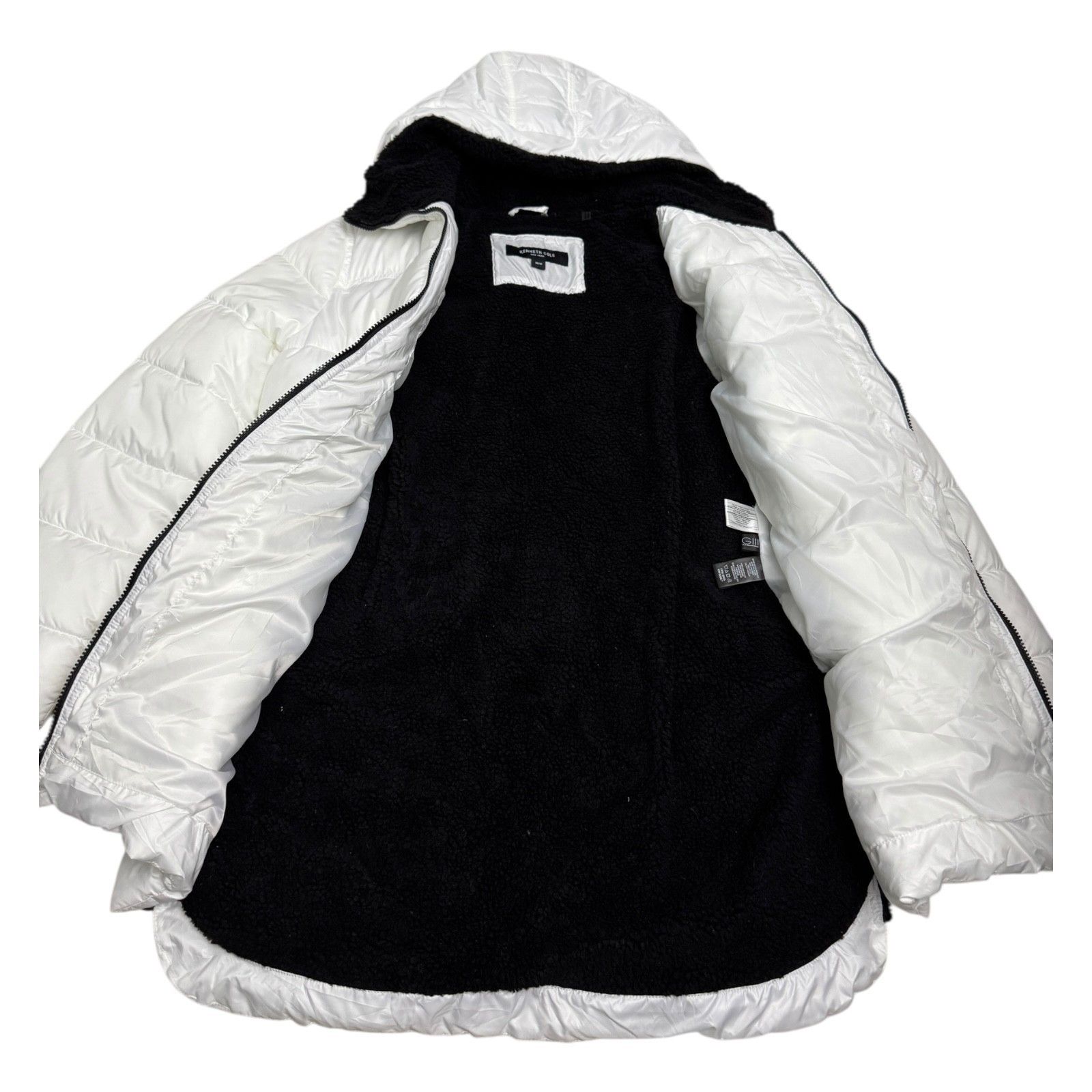 Kenneth Cole KENNETH COLE REACTION White Winter Puffer Parka Coat Medium Size M / US 6-8 / IT 42-44 - 6 Thumbnail