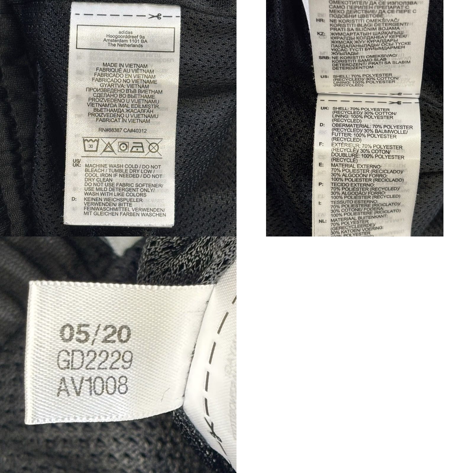 Adidas VINTAGE Adidas Originals Track Pants Womens Black White Logo Large UK14? Size 36" / US 14 / IT 50 - 8 Thumbnail
