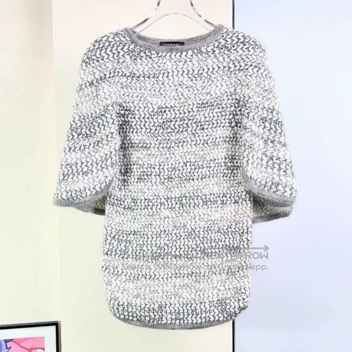 Chanel Chanel 16A metres gray shawl thick crochet knitted sweater Size XS / US 0-2 / IT 36-38 - 1 Thumbnail