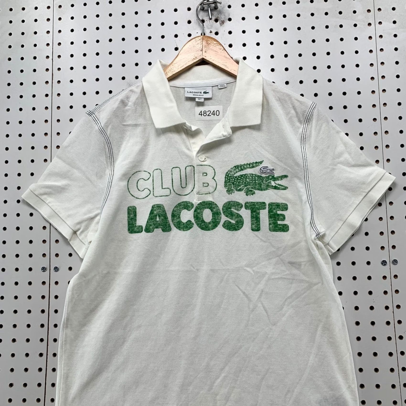 Lacoste Lacoste Polo Shirt Mens White Tennis Preppy Alligator Shirt XS/S Regular Pocket Logo Short Sleeve Button Neck Collared Knit Cotton Size US S / EU 44-46 / 1 - 4 Thumbnail