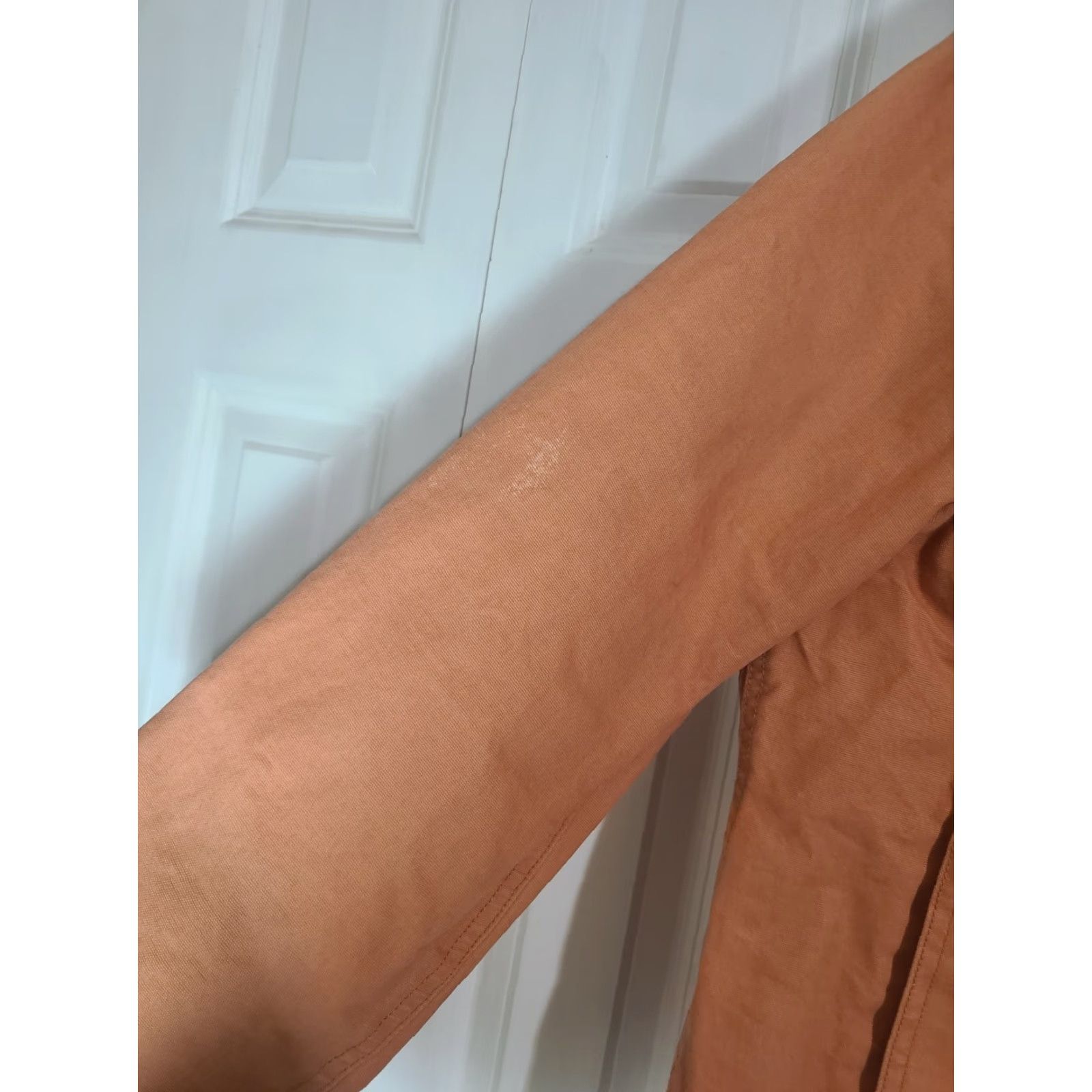Vintage DRI DUCK Jacket Women's XL Soft Canvas Orange Button Front Peach 4 Her Casual Mid-Length 100% Cotton Zipper Logo Size XL / US 12-14 / IT 48-50 - 4 Thumbnail