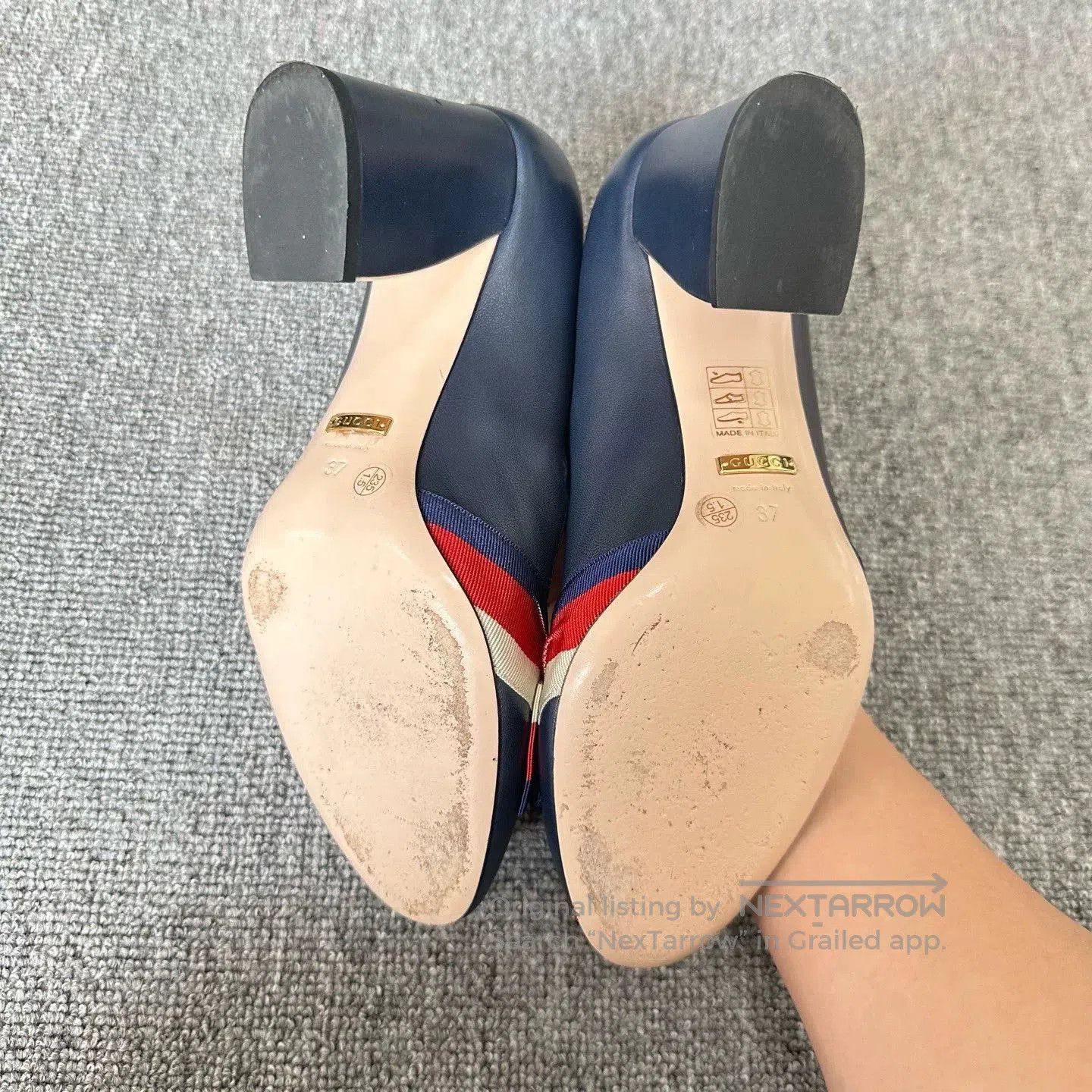 Gucci Gucci Bow High Heels with Tricolor Stripe. Size US 6 / IT 36 - 7 Thumbnail