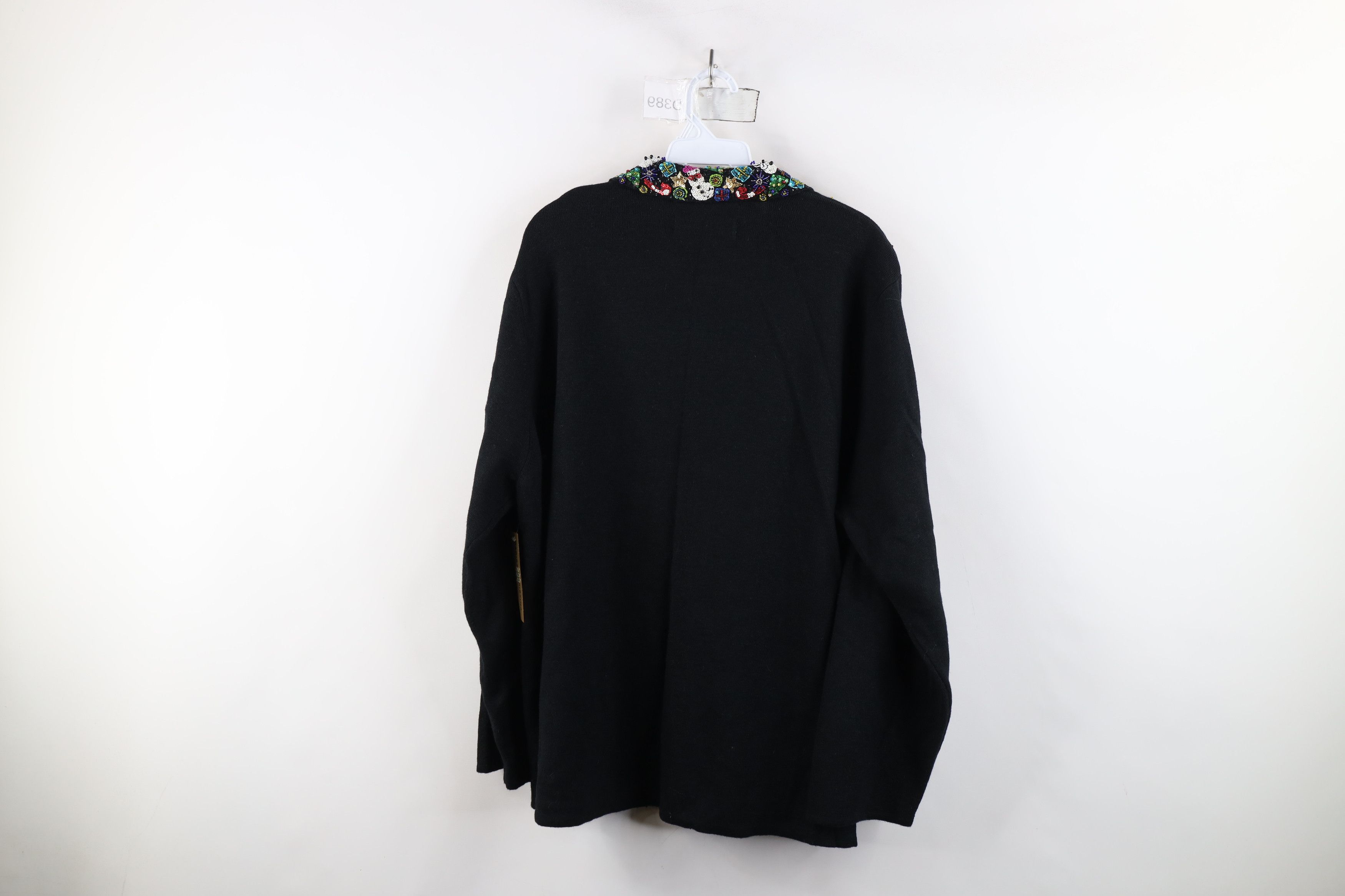 Vintage Deadstock Vintage Y2K 2003 Beaded Zip Cardigan Sweater Size 3XL / US 20-22 - 11 Thumbnail
