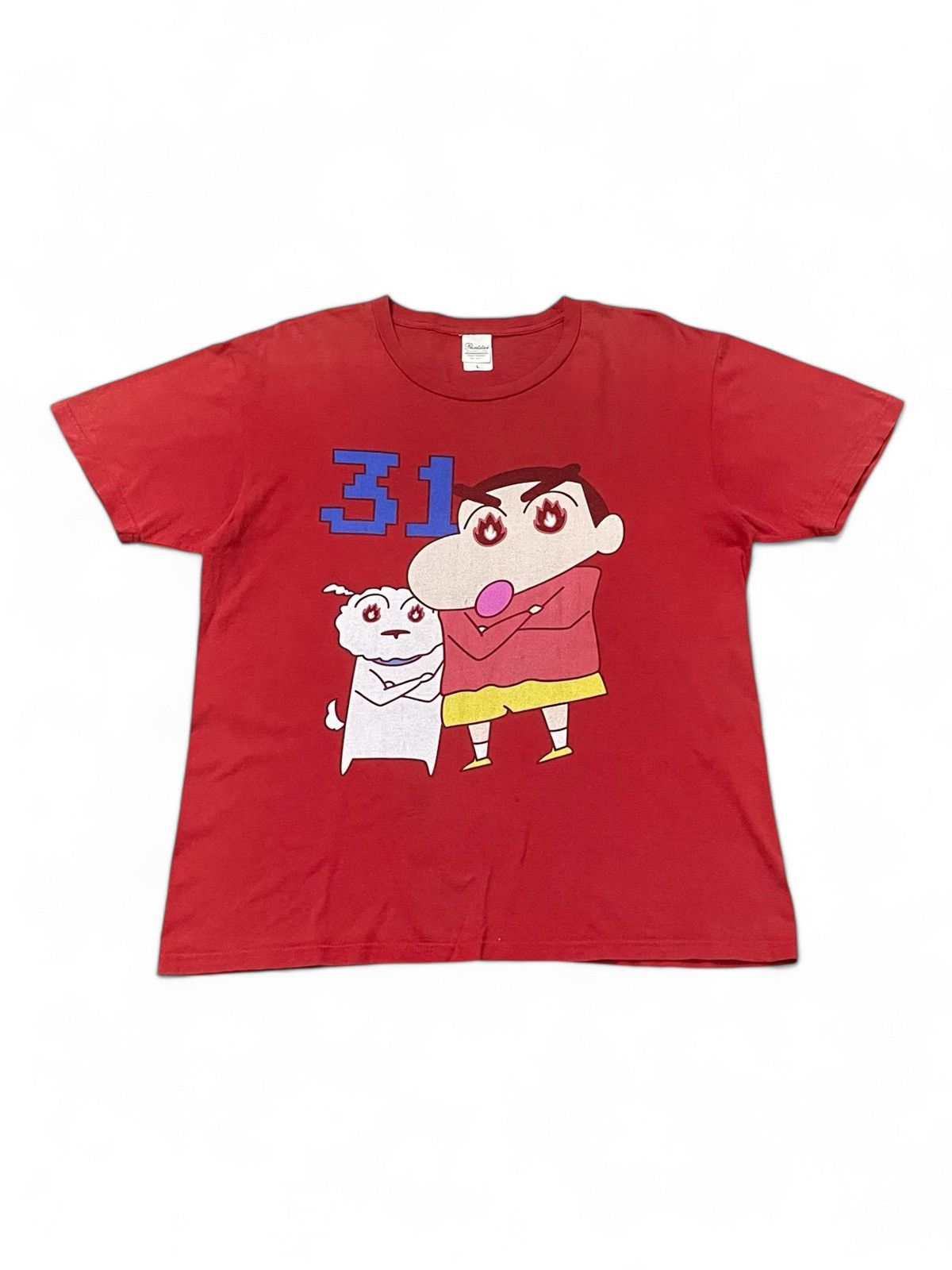 Anime × Cartoon Network × Vintage Vintage 90s Crayon Shinchan Action Kamen Rare Tshirt Size US L / EU 52-54 / 3 - 1 Thumbnail