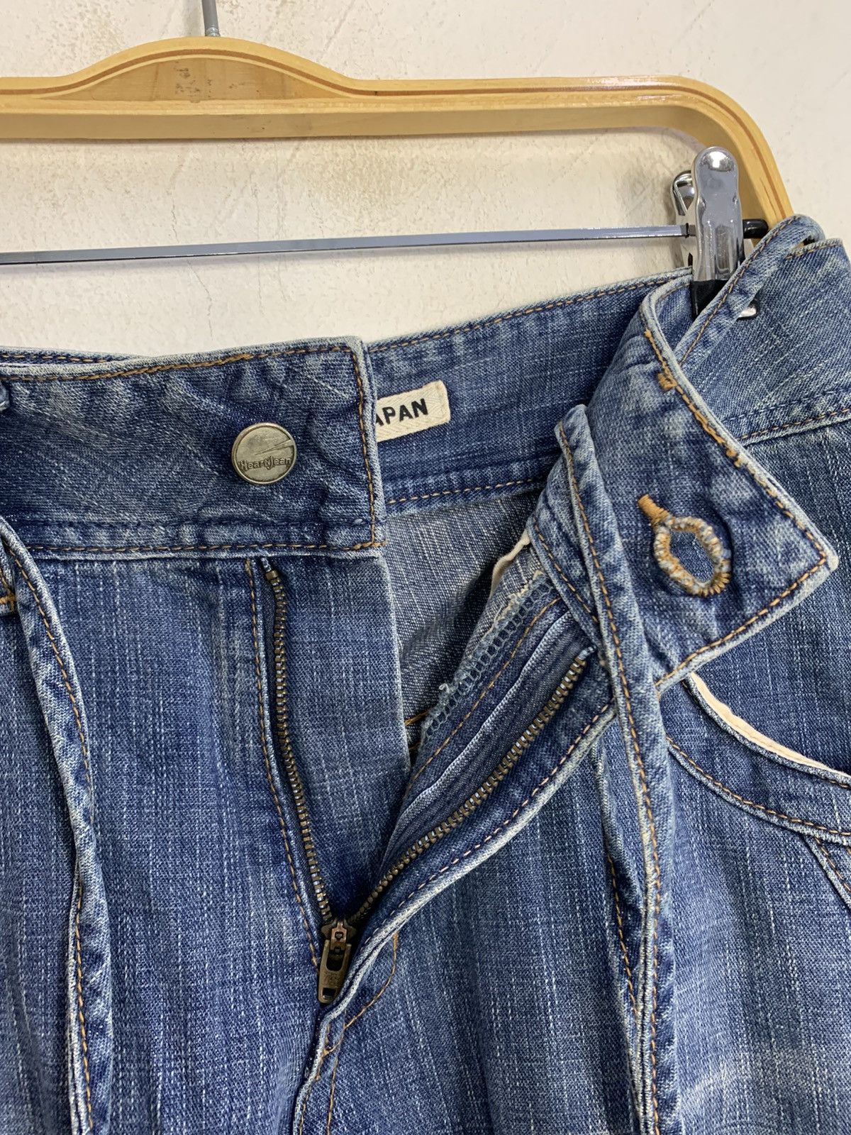 Japanese Brand Heartjean Japan Smock Uniform Indigo Straight Cut Zipper Size 32" / US 10 / IT 46 - 7 Thumbnail