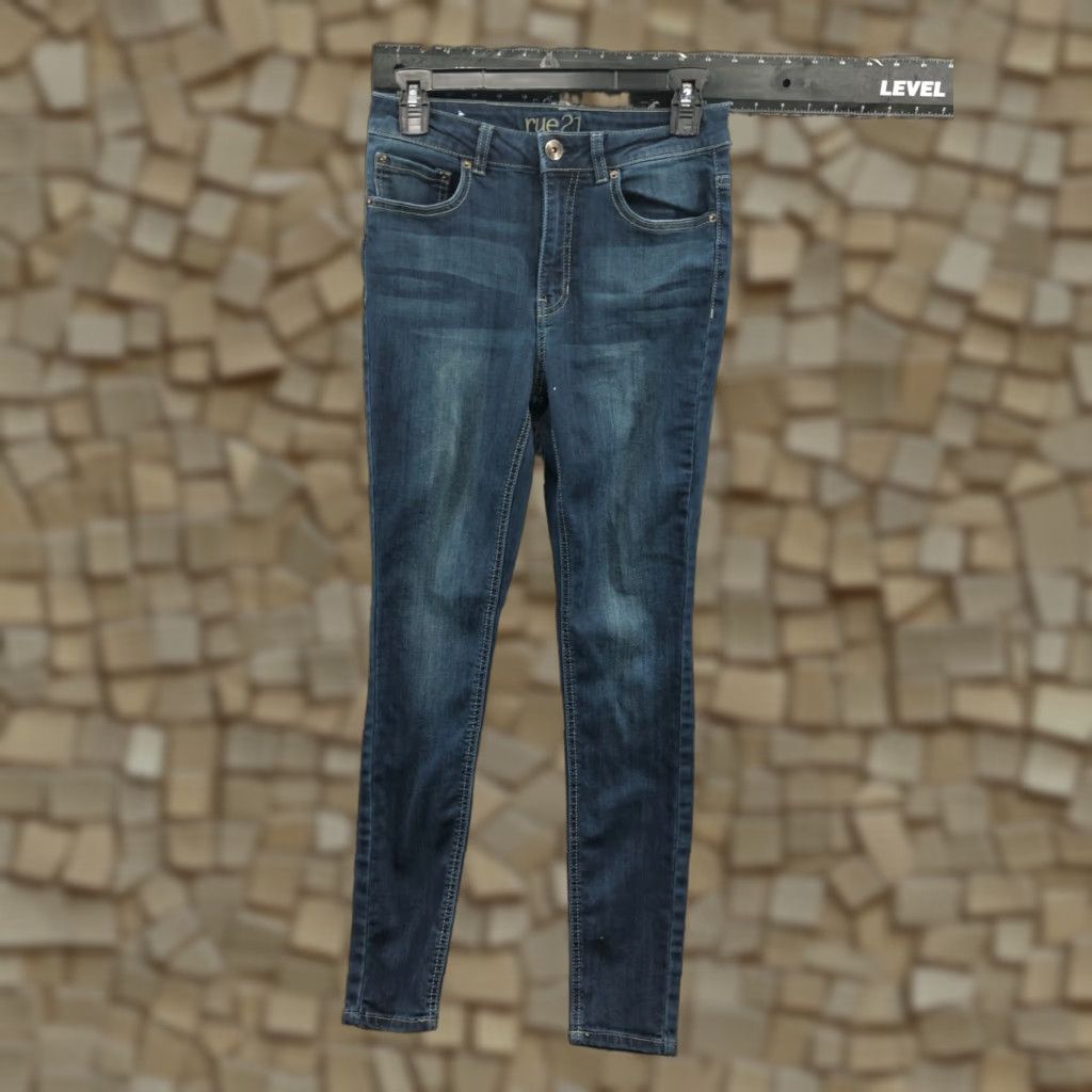 Vintage Rue 21 Jeans High Rise Jegging Size 6 Womens Blue Regular Denim 27 Waist 28 Inseam Size 28" / US 6 / IT 42 - 1 Thumbnail