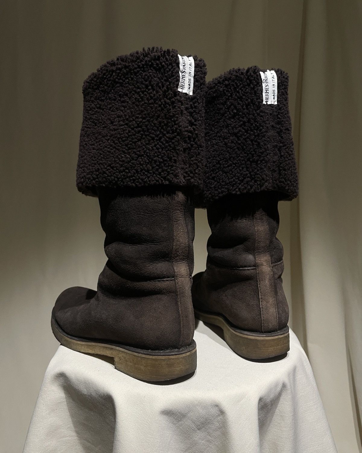 Hermes HERMES by Martin Margiela - Crepe Sole Shearing Long Boots Size US 7 / IT 37 - 5 Thumbnail