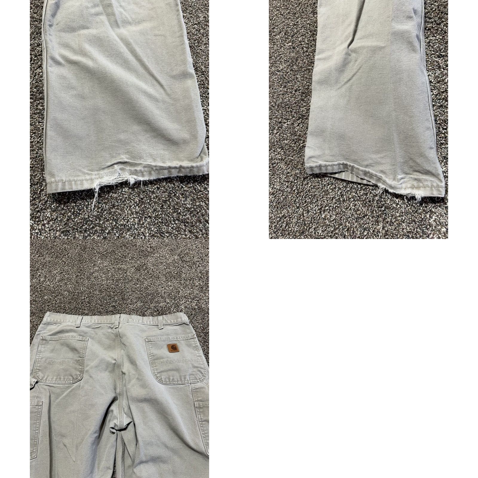 Carhartt Carhartt Jeans Mens 42x32 Dungaree Straight Denim Tan 5-Pocket Logo Zip Pocketless N/A DES 42X32 - Not Flaw Size US 42 / EU 58 - 9 Thumbnail