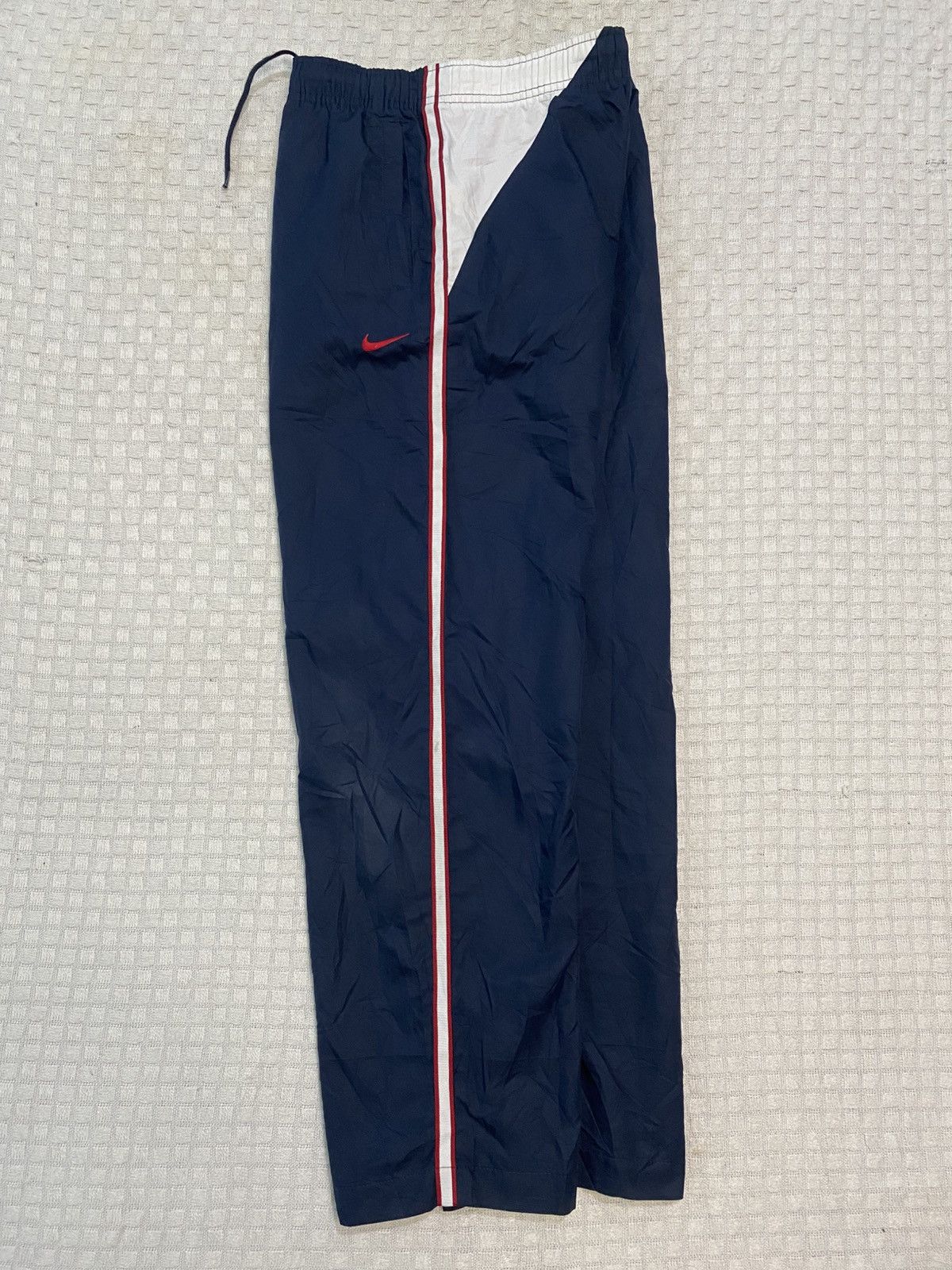 Billie Eilish × Nike 💥 VINTAGE NIKE 90S BAGGY WIDE LEG SWOOSH TRACK PANTS Y2K Size US 34 / EU 50 - 8 Thumbnail