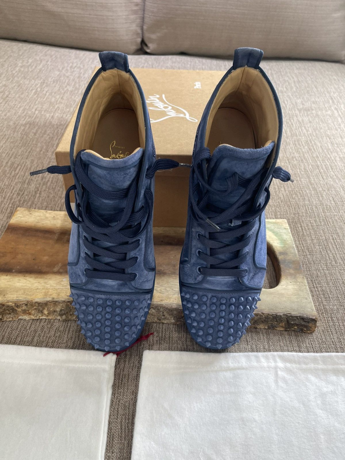 Christian Louboutin Christian Louboutin Lou Spikes Orlato Flat Veau Velours Size US 12 / EU 45 - 19 Thumbnail