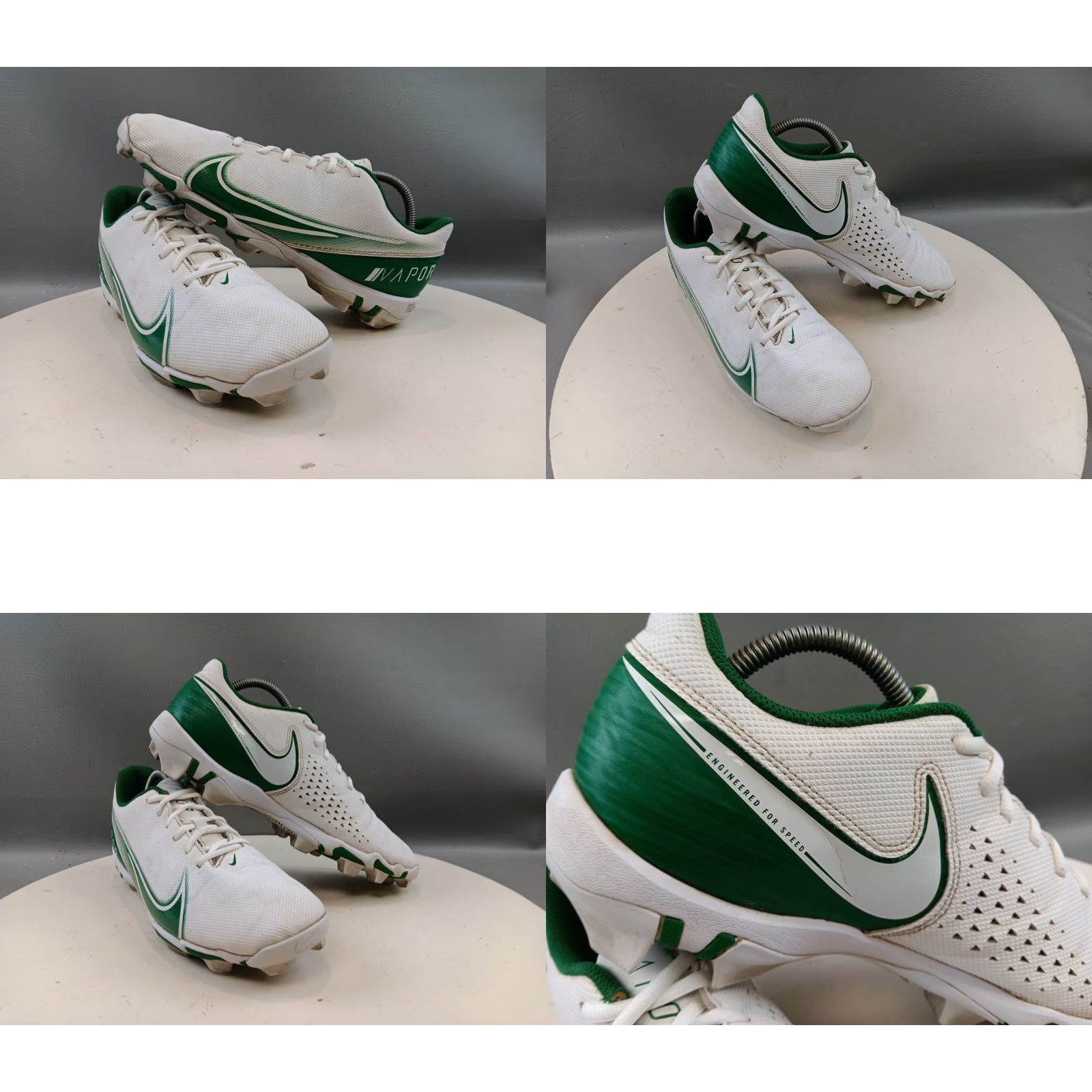 Nike Nike Men's Vapor Edge Shark Football Cleats Size 11.5 Green White CD0074 105 Size US 11 / EU 44 - 10 Thumbnail