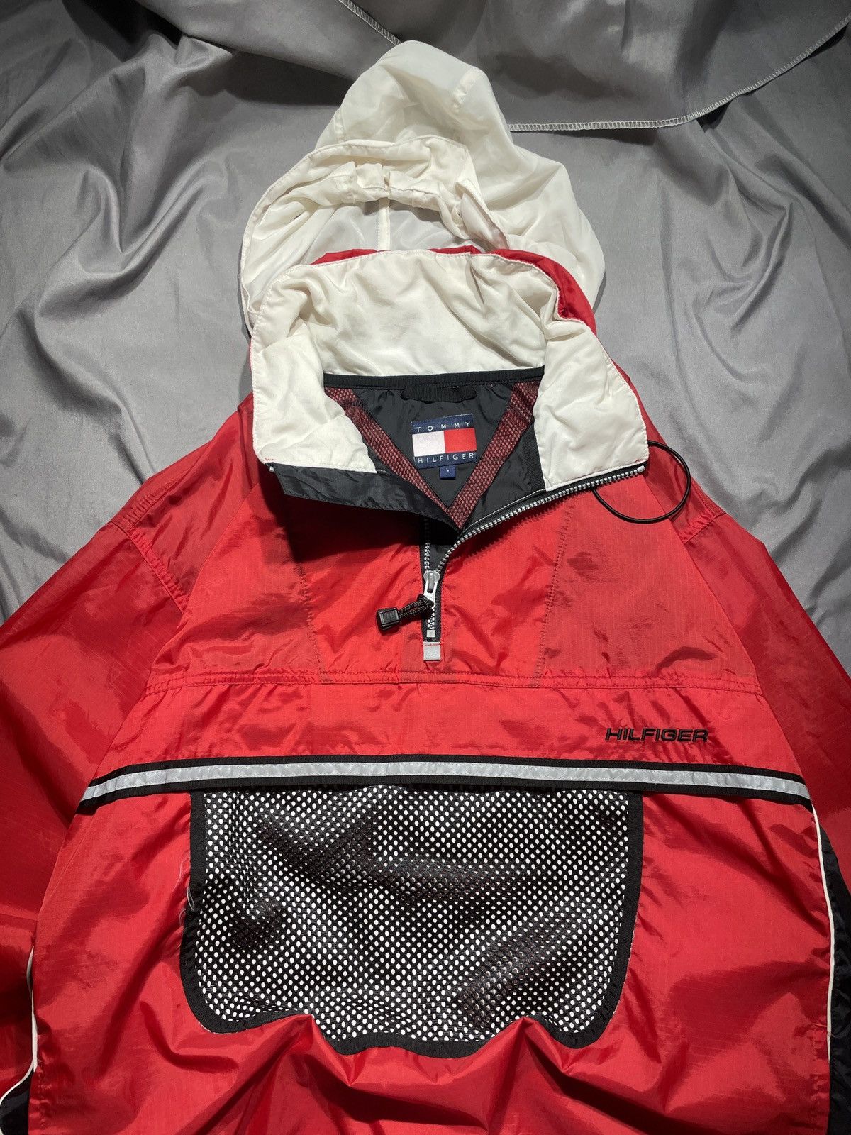 Tommy Hilfiger × Vintage 90s rare Tommy Hilfiger light anorak jacket vintage Size US L / EU 52-54 / 3 - 5 Thumbnail