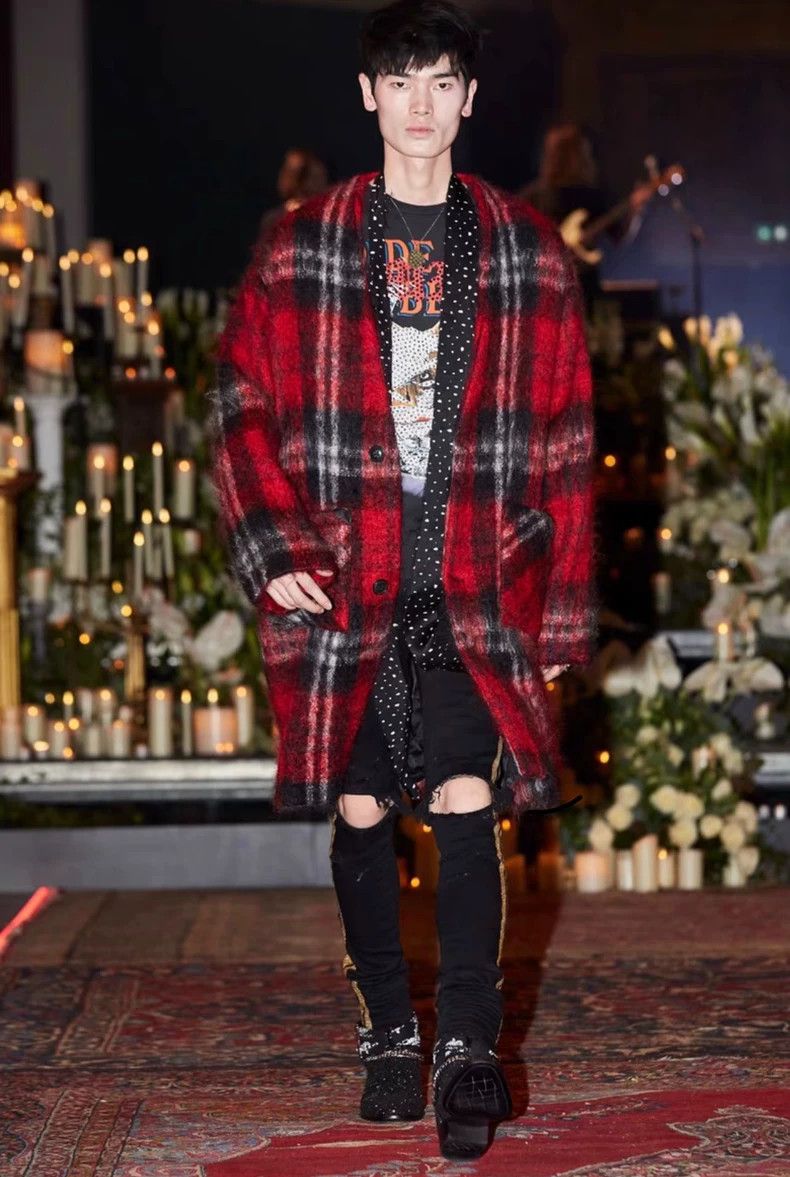 Amiri Amiri Men's plaid horsehair blended cardigan jacket 2501-Ne Size US S / EU 44-46 / 1 - 1 Thumbnail