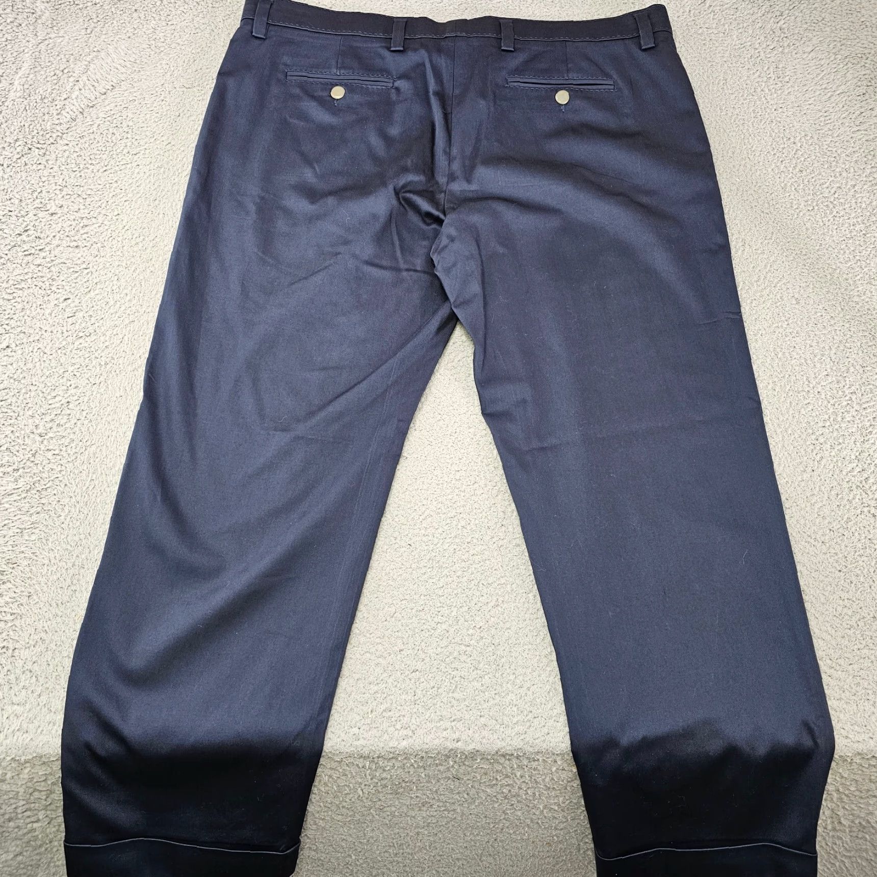 Giorgio Armani VINTAGE Giorgio Armani Dress Pants Womens 38x25 Navy High Rise Wide Flat Front Trousers Size 26" / US 2 / IT 38 - 4 Thumbnail