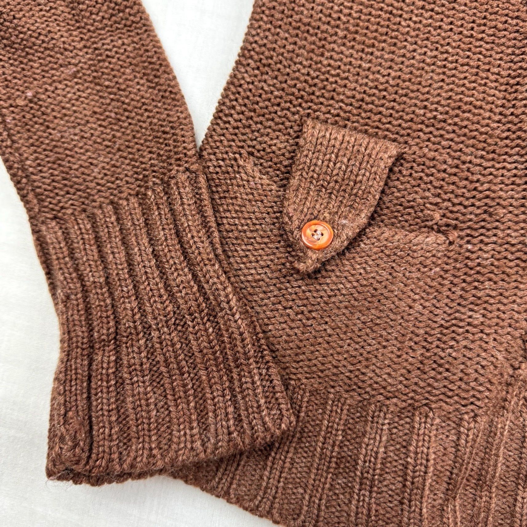 Vintage VINTAGE Jean Nicole Sweater Women's M Crew Neck Brown 60s Pullover Knit Woolless 1960s Mens/Womens Size M / US 6-8 / IT 42-44 - 2 Thumbnail