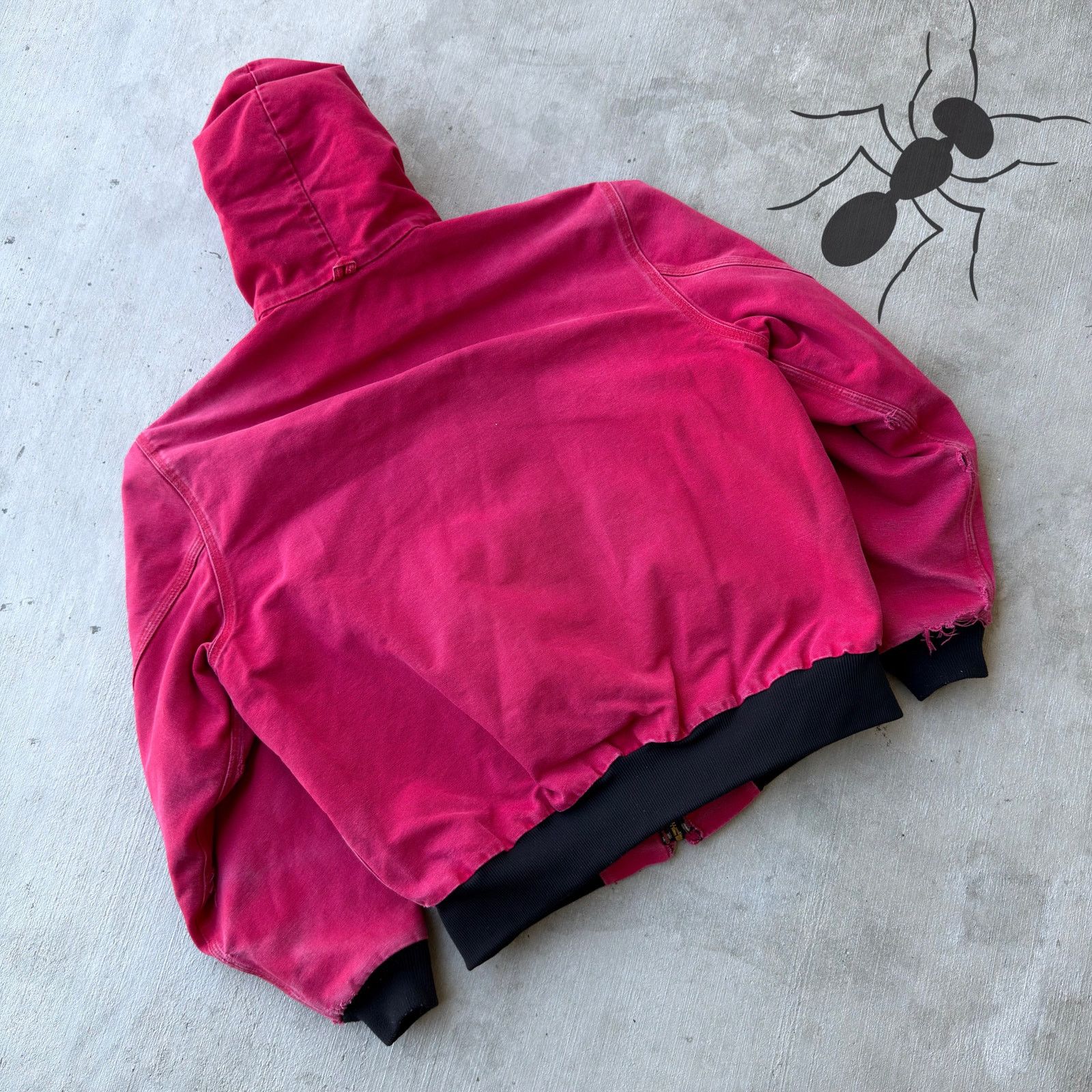 Carhartt × Vintage Vintage Carhartt J03 RED hooded work wear jacket Size US XL / EU 56 / 4 - 6 Thumbnail