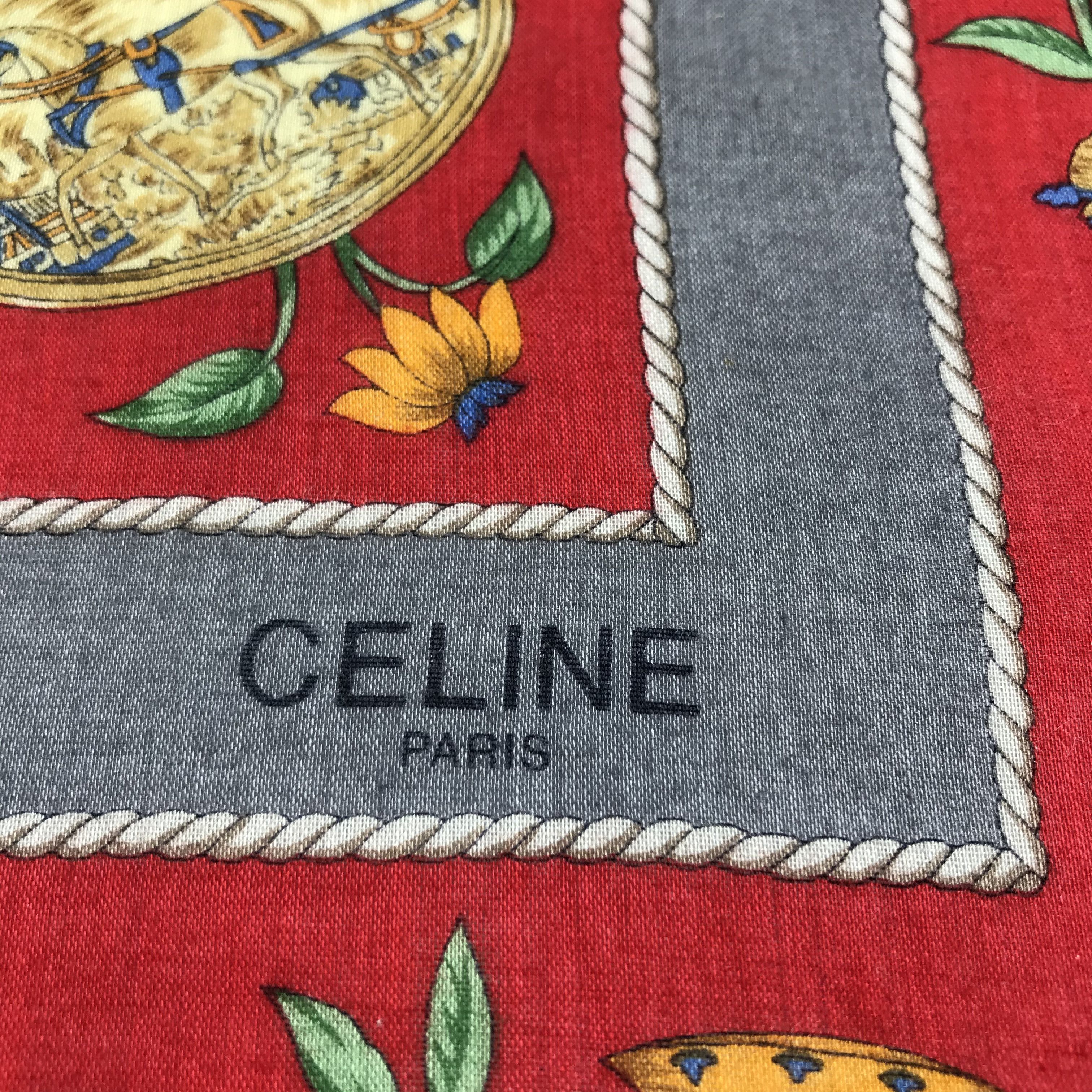 Celine Celine Floral Handkerchief Neckerchief Bandana H758 Size ONE SIZE - 3 Thumbnail