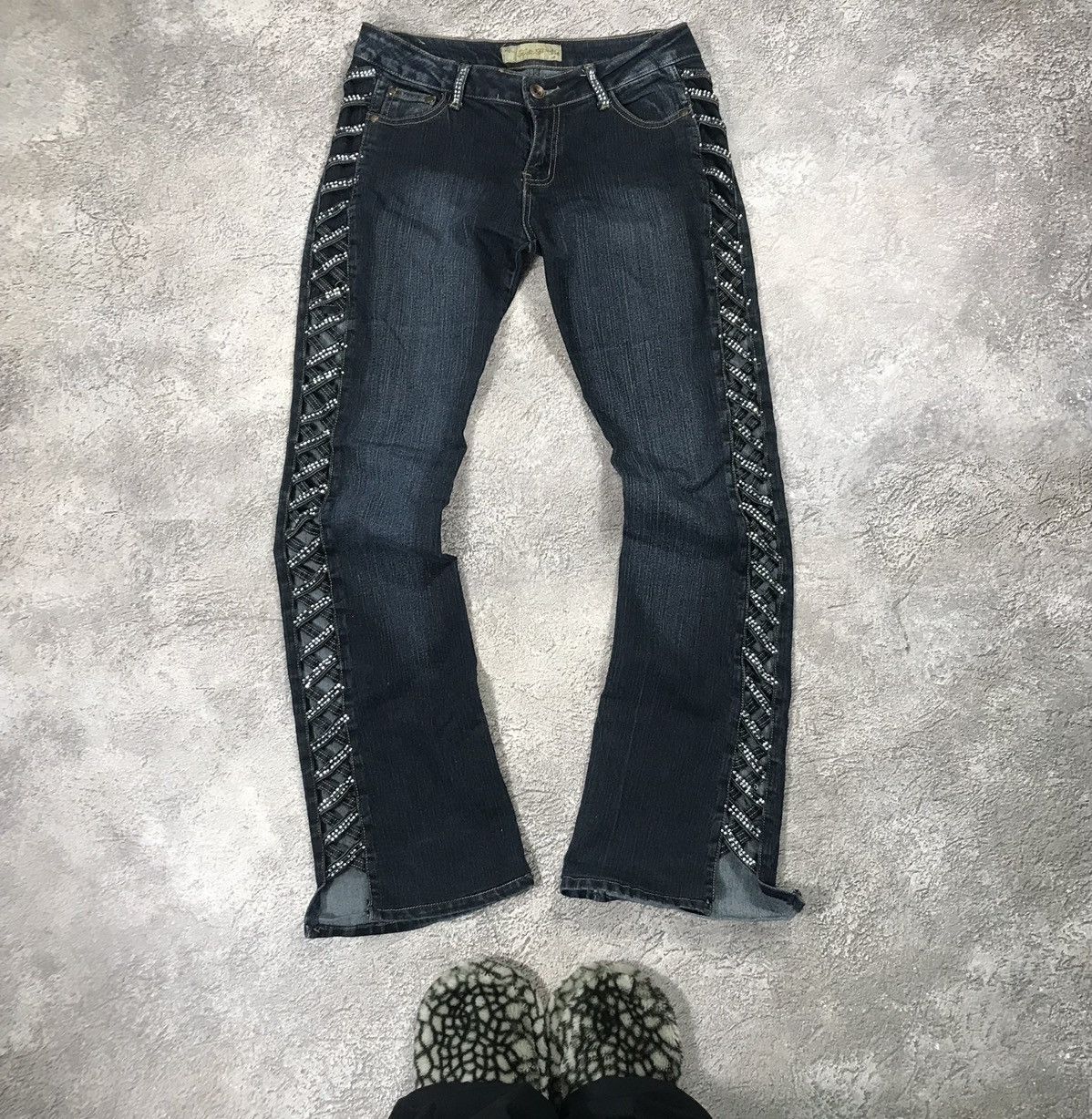 Japanese Brand vintage Faded Jeans japan distressed denim spring pants 90s Size 31" - 2 Thumbnail