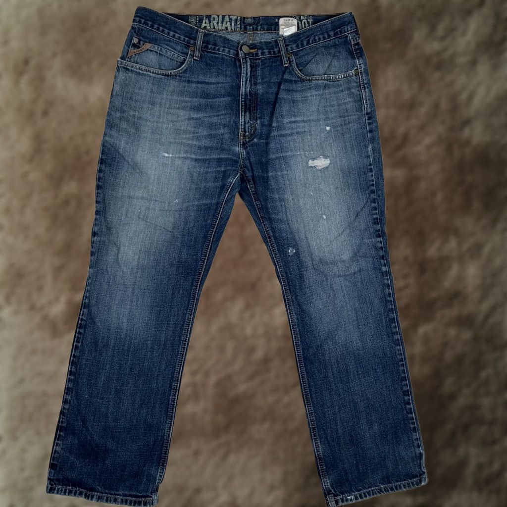 Ariat Ariat M4 Low Rise Boot Jeans Mens 40x32 Blue Relaxed Bootcut Stretch Denim Jeans Mens Regular Blue Size US 40 / EU 56 - 1 Thumbnail