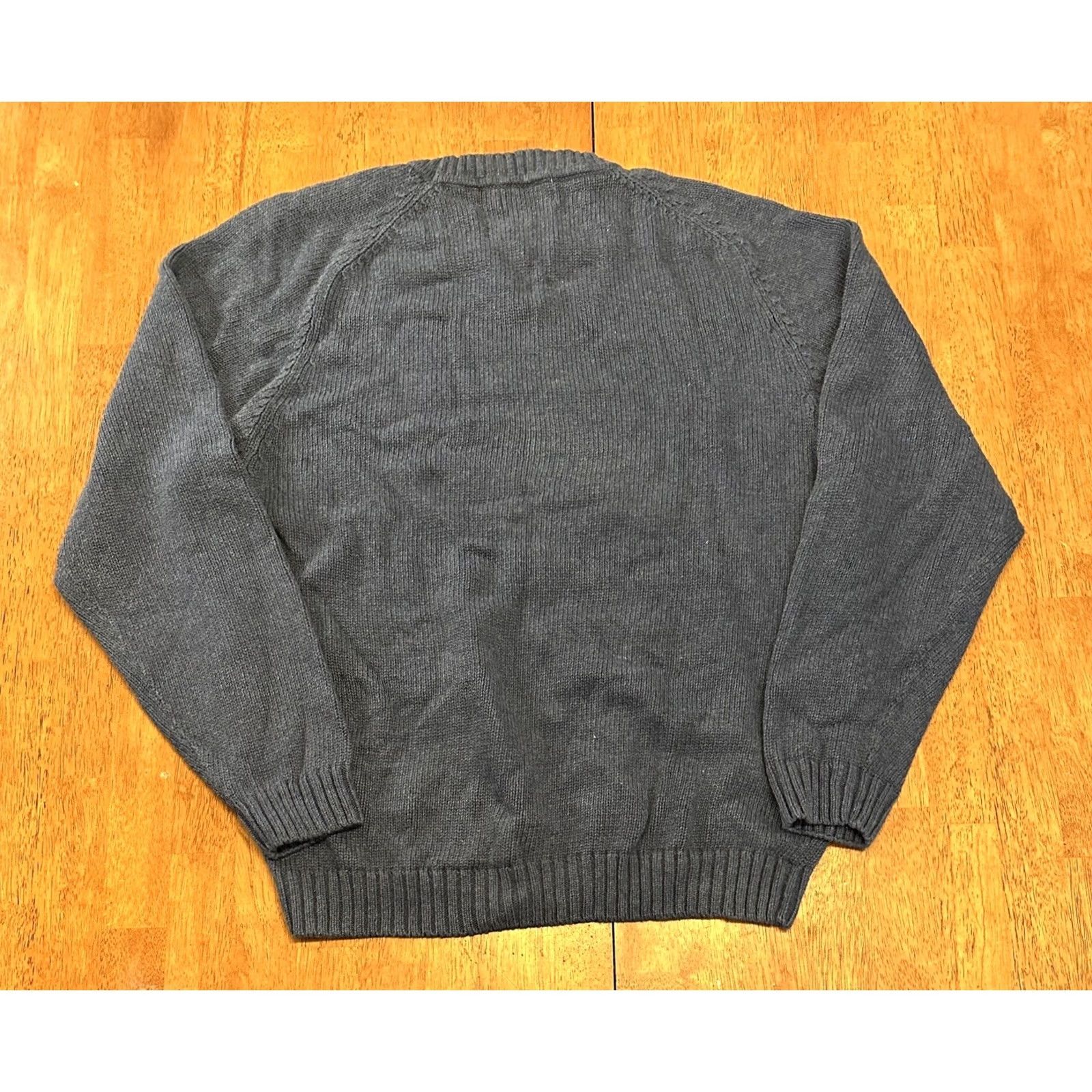 Vintage VINTAGE St. John's Bay Sweater Adult M Grayish Navy Blue Cotton Knit Pullover Crew Neck Long Sleeve Casual Outdoor Hiking Walking Fall Winter Mens Size US M / EU 48-50 / 2 - 5 Thumbnail