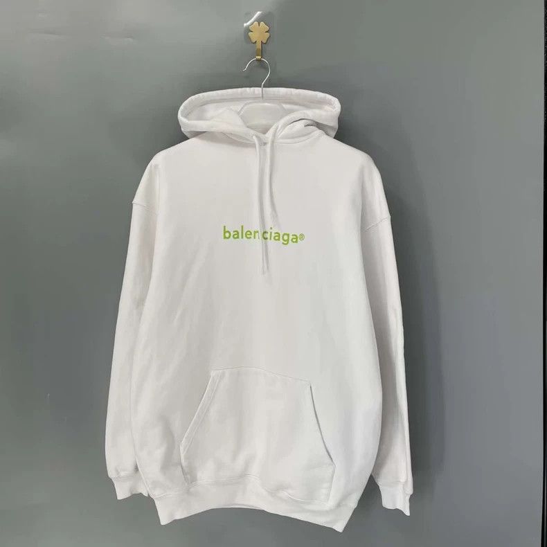 Balenciaga Balenciaga White printed logo hoodie Size US XS / EU 42 / 0 - 1 Thumbnail