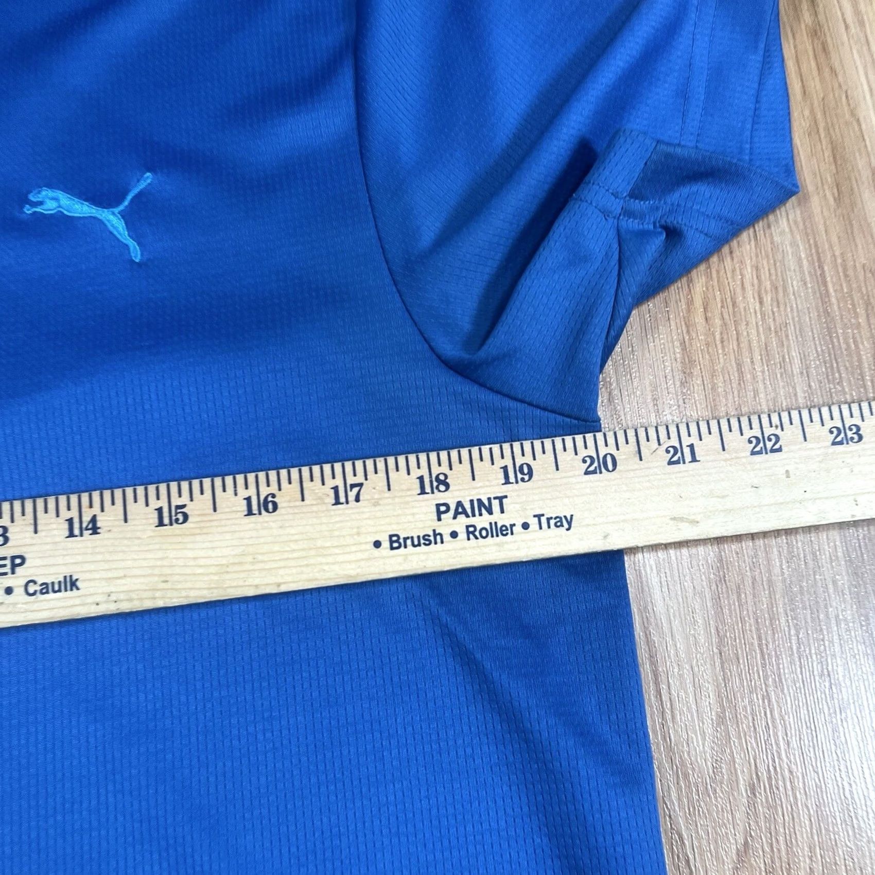 Puma PUMA Mens Small Blue Short Sleeve Polo Golf Tennis Dry Cell Polyester Shirt - Dark Fast Shipping Size US S / EU 44-46 / 1 - 6 Thumbnail
