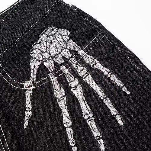 skate hiphop y2k graphics pattern cargo embroidery pants