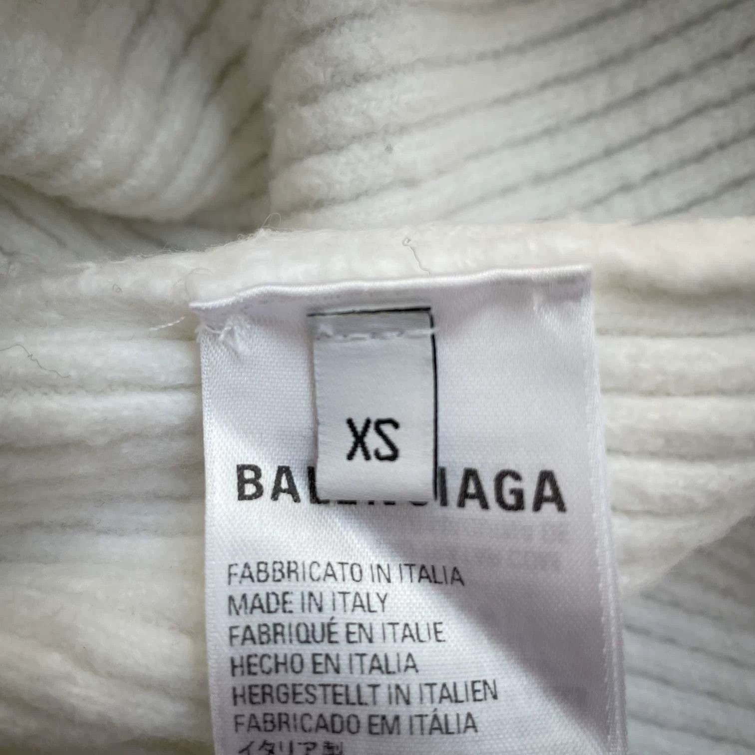 Balenciaga Balenciaga FW22 Logo Print Sweater Women's White XS Size XS / US 0-2 / IT 36-38 - 6 Thumbnail