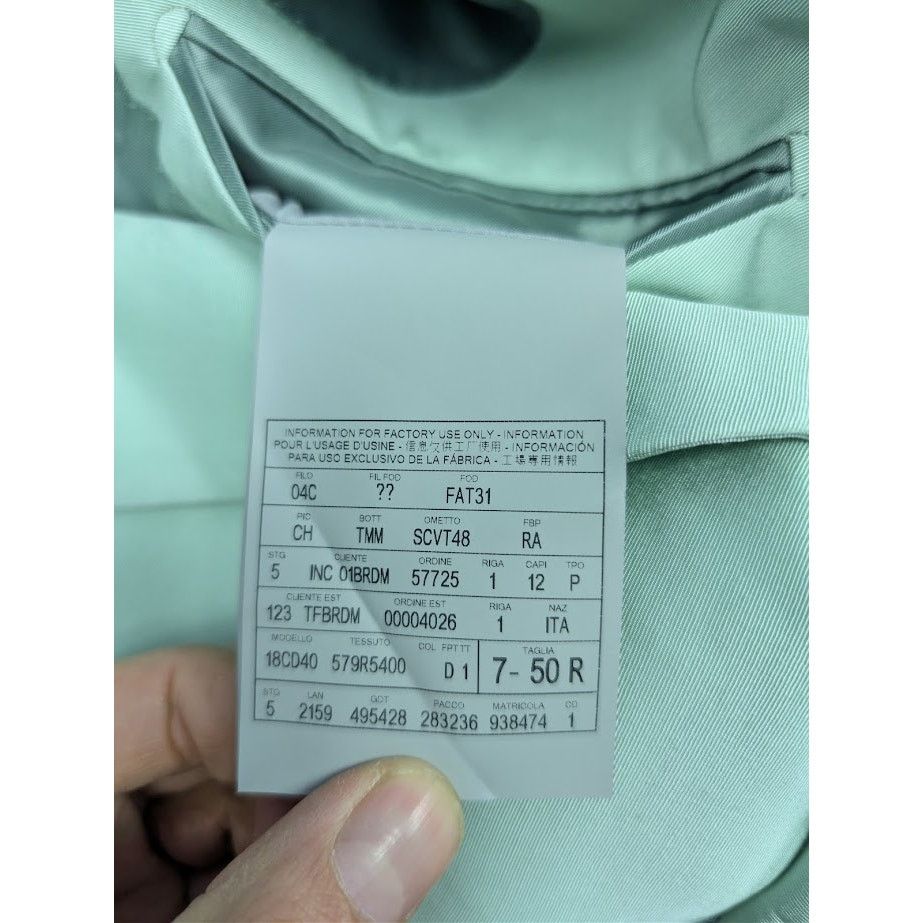 Tom Ford o1rshd1 Double Breasted Jacket in Light Green Size US M / EU 48-50 / 2 - 20 Thumbnail