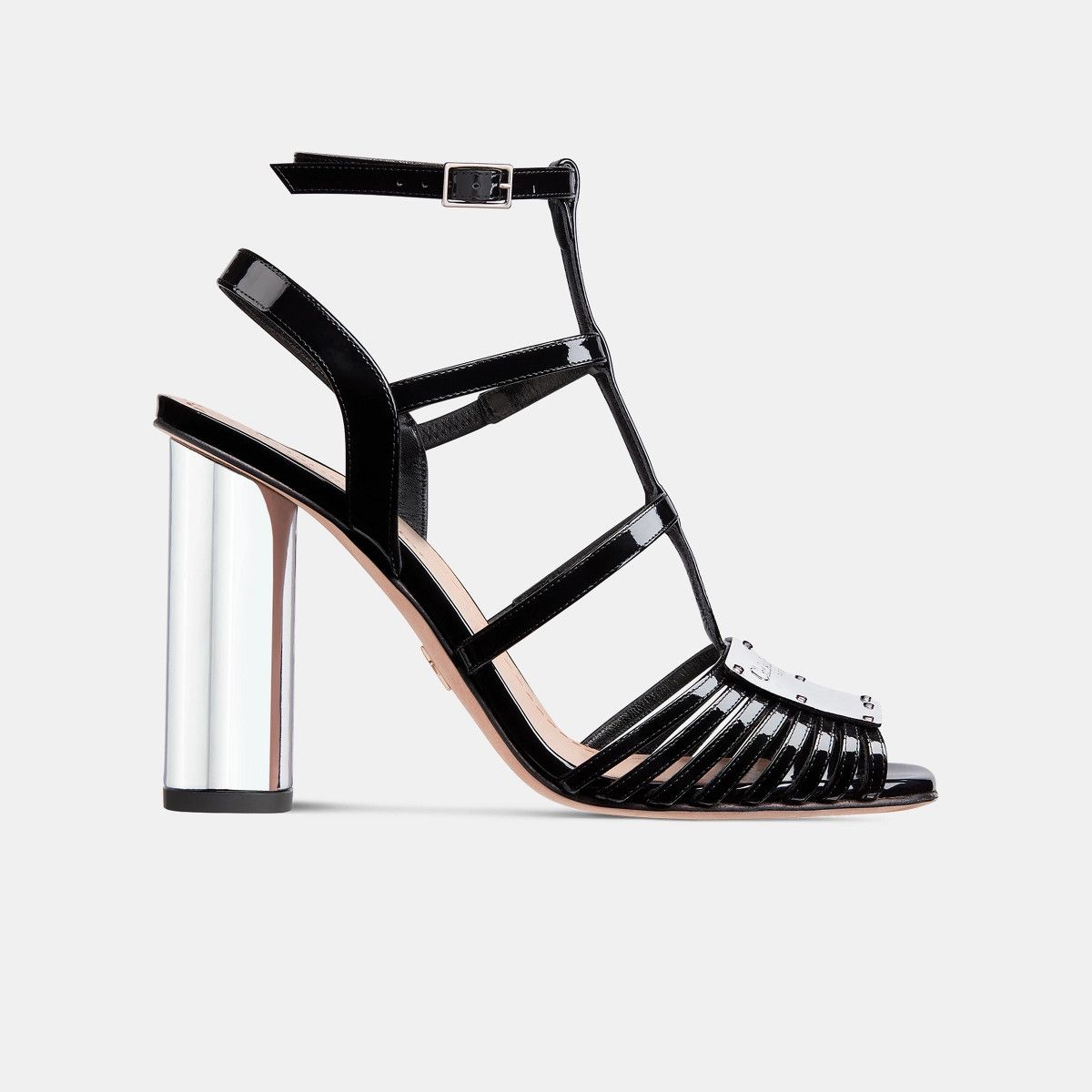 Dior o1bcso1str1224 Sandal in Black Satin Size US 8 / IT 38 - 1 Thumbnail