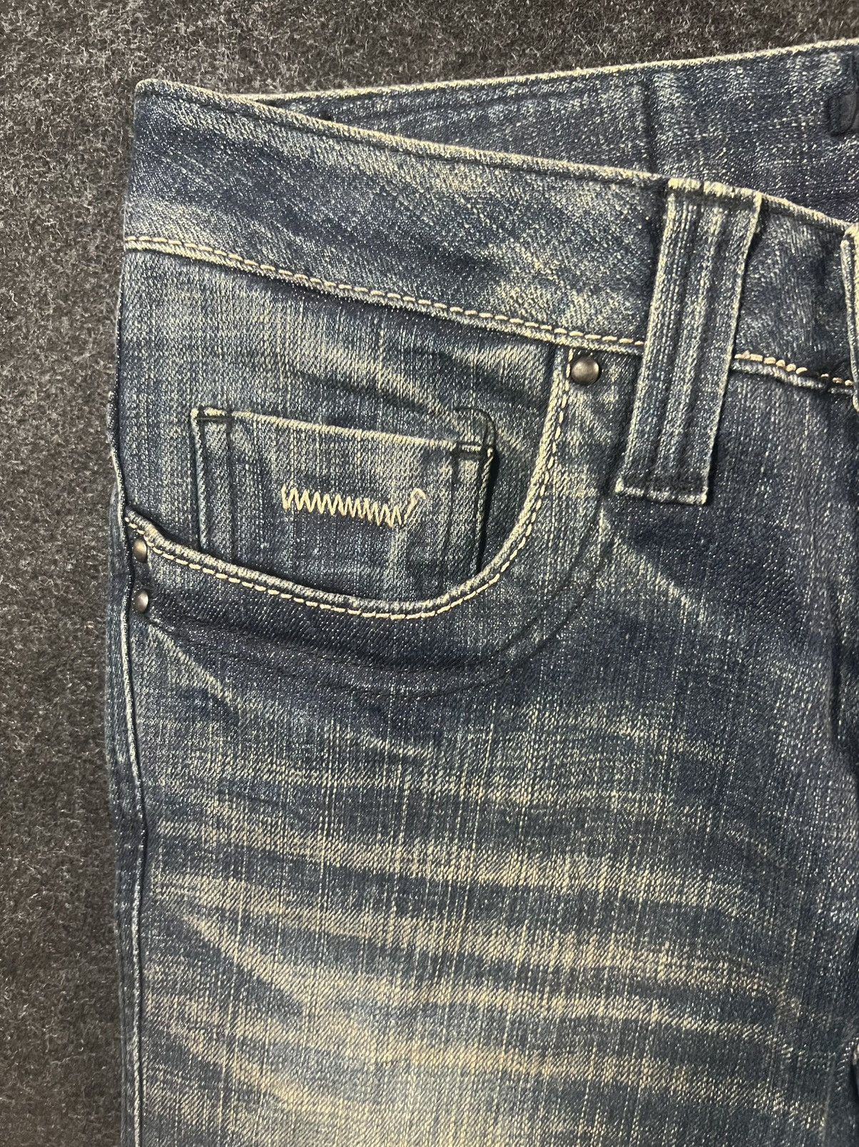 Japanese Brand Et made in nippon distressed fade flare jeans Size US 29 - 3 Thumbnail