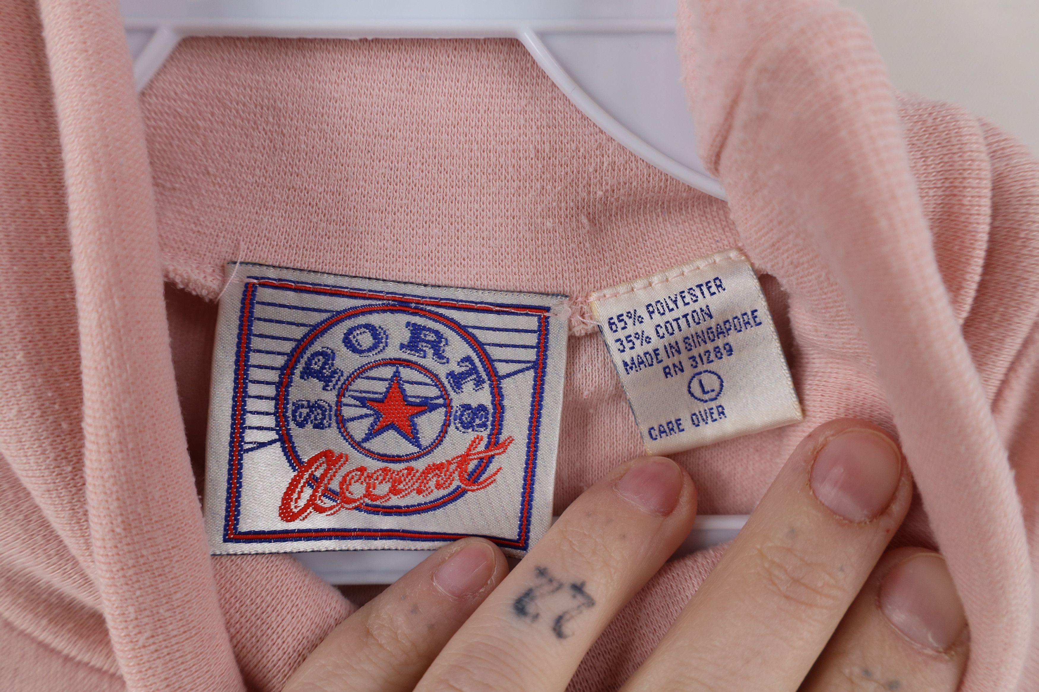 Vintage Vintage 90s Streetwear Long Sleeve Turtleneck T-Shirt Pink Size L / US 10 / IT 46 - 8 Thumbnail