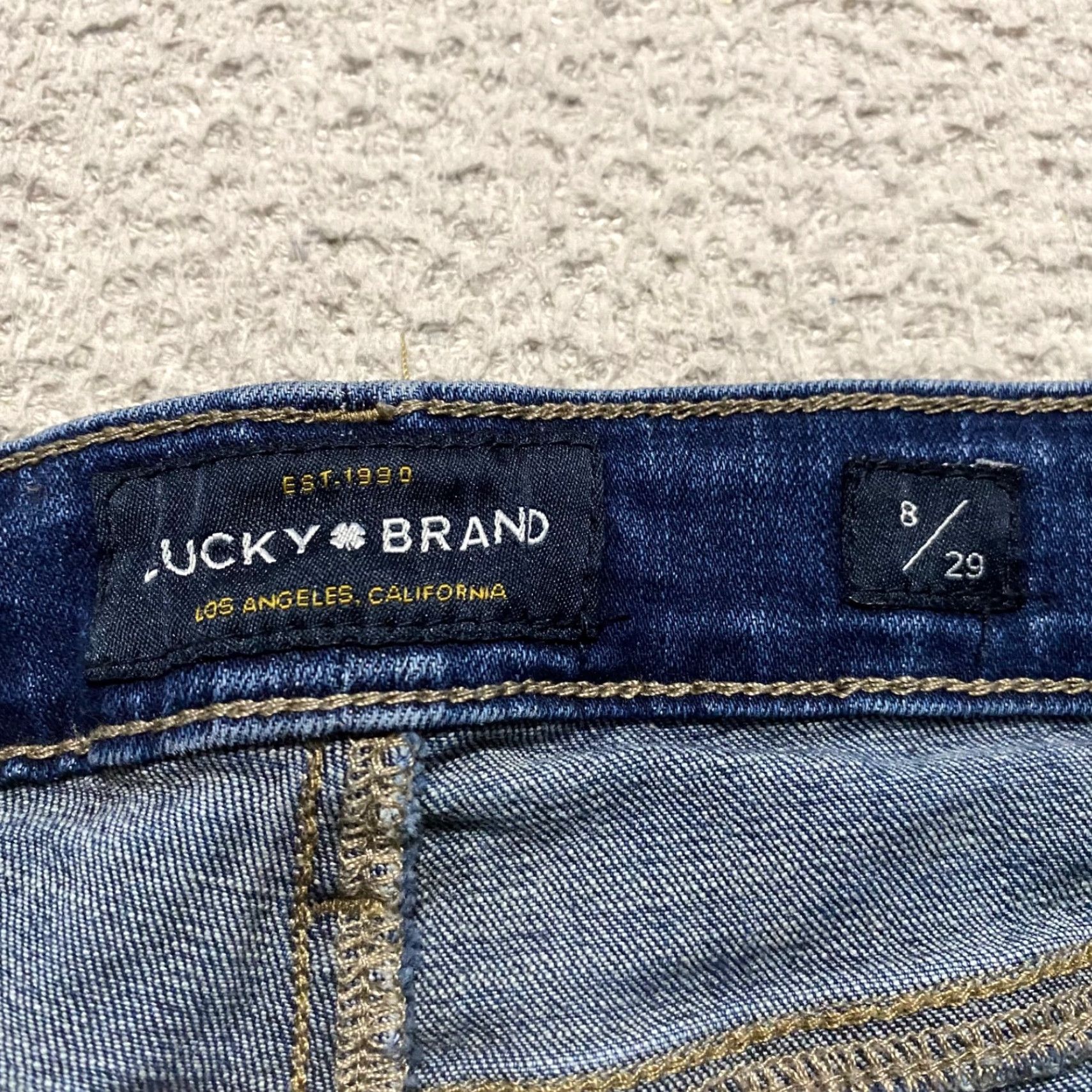 Lucky Brand Lucky Brand Jeans Womens 8 Blue Denim Dark Wash Skinny Crop Mid Rise 5-Pocket Stretch Inseam 25.5 Dark Wash Volume Lolita Skinny Boyfriend? Size 30" / US 8 / IT 44 - 3 Thumbnail