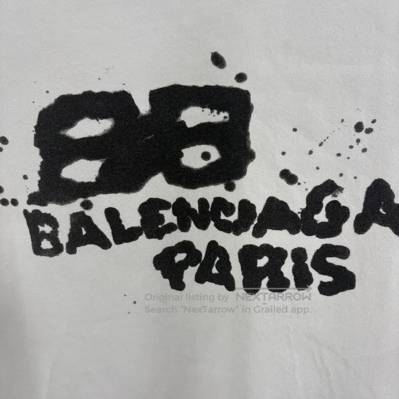 Balenciaga Balenciaga White splatter printed short-sleeve Size US XL / EU 56 / 4 - 5 Thumbnail